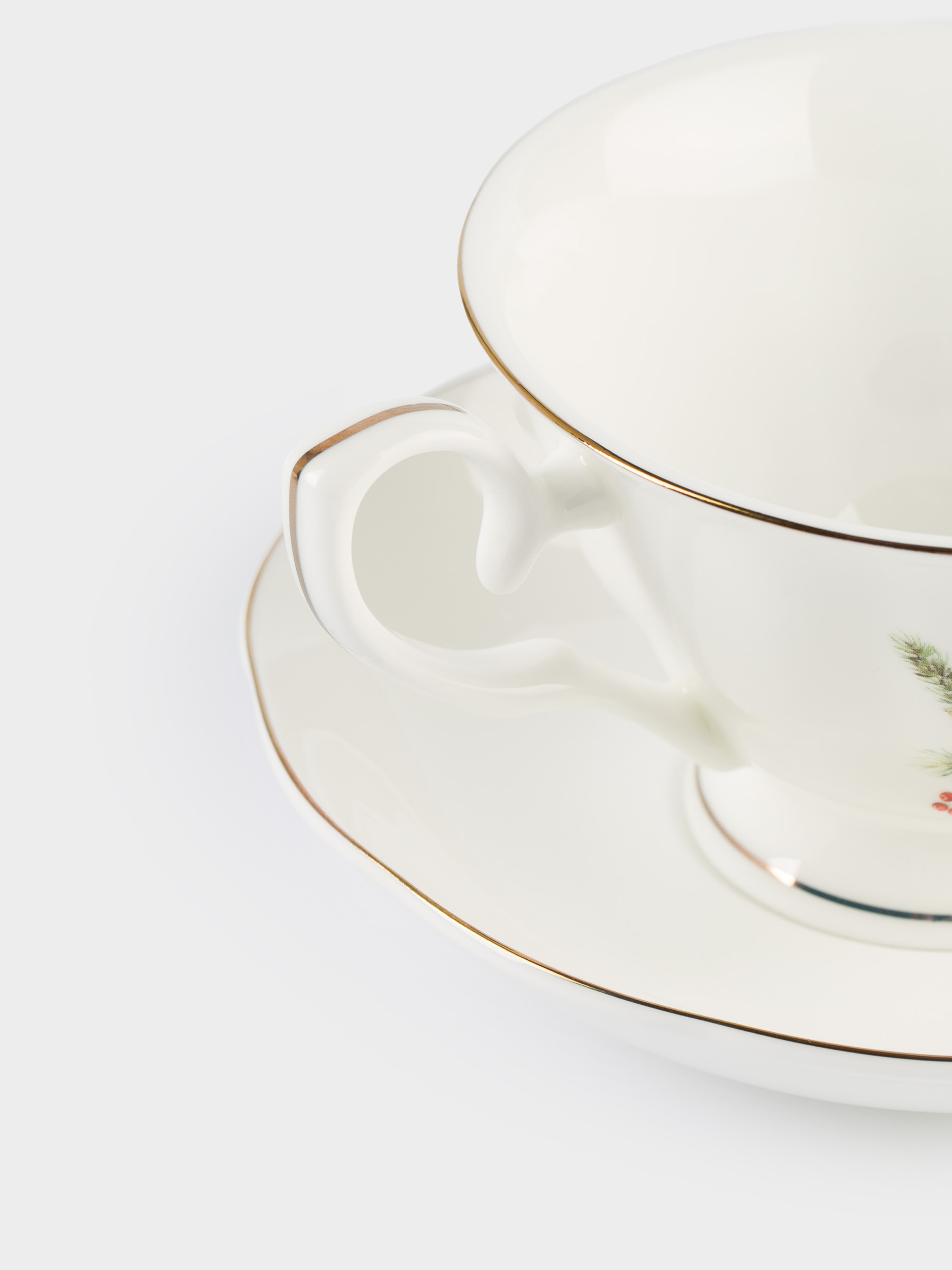 Пара чайная, 1 перс, 2 пр, 180 мл, фарфор F, белая, Лошадка с бантом, Christmas miracle classic, image-5