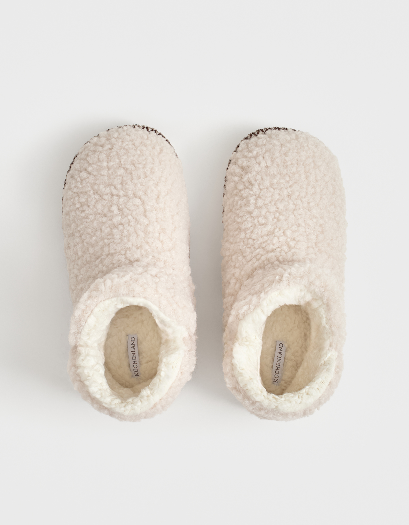 Тапочки женские, домашние, высокие, шерпа, молочные, Cozy winter, image-1