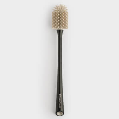 Ершик для бутылок, 30 см, силикон/пластик, серо-черный, Black clean ,image-0