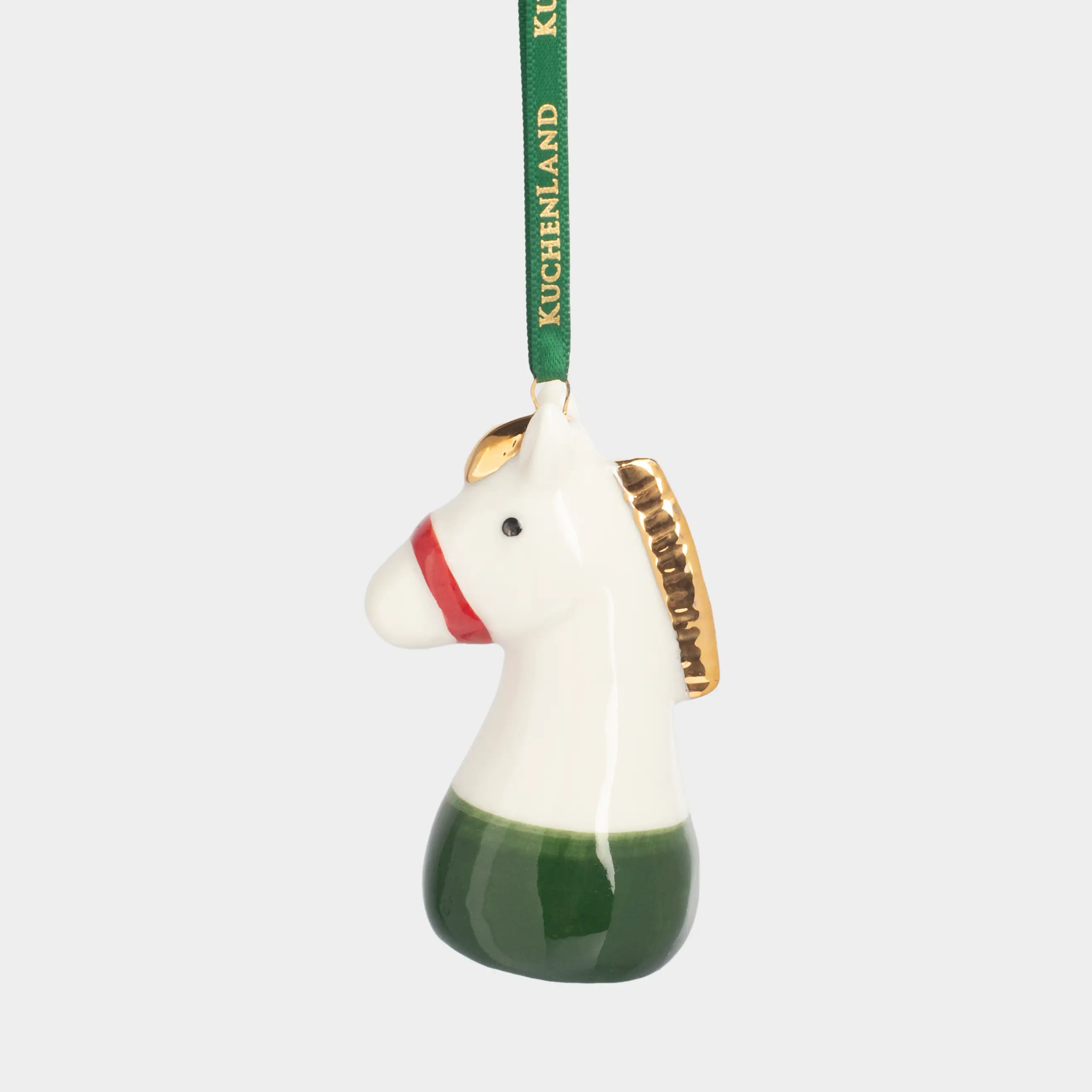 Игрушка елочная, 8 см, фарфор P, молочная, Лошадка, Figure christmas