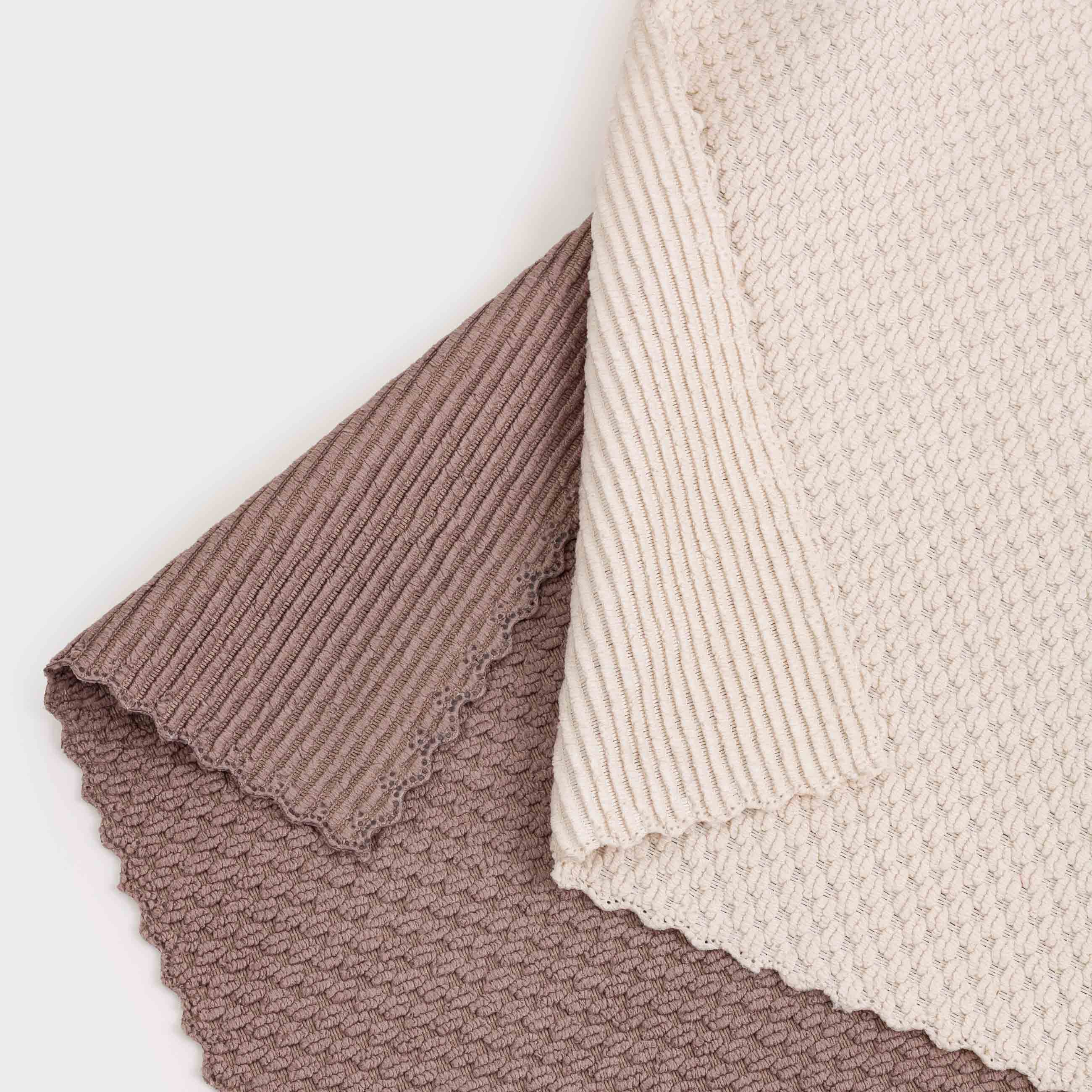 Тряпка для кухни, 30х30 см, 2 шт, микрофибра, коричневая/кремовая, Зерна, Clean, image-4