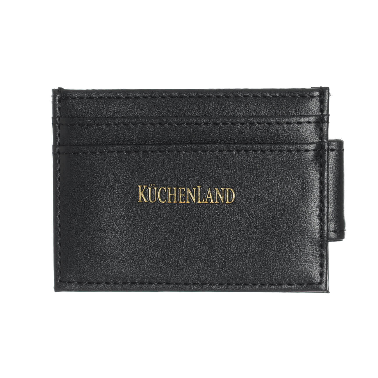 

Визитница, 10х7 см, на магните, полиуретан, черная, Laconic