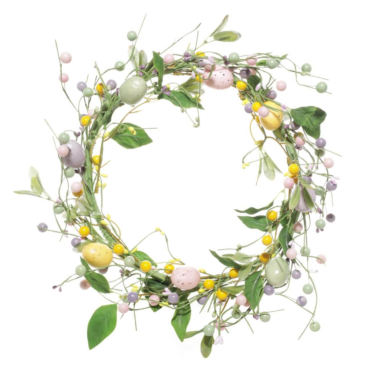

Венок декоративный, 30 см, пенопласт/полиэстер, Яркие яйца, Easter