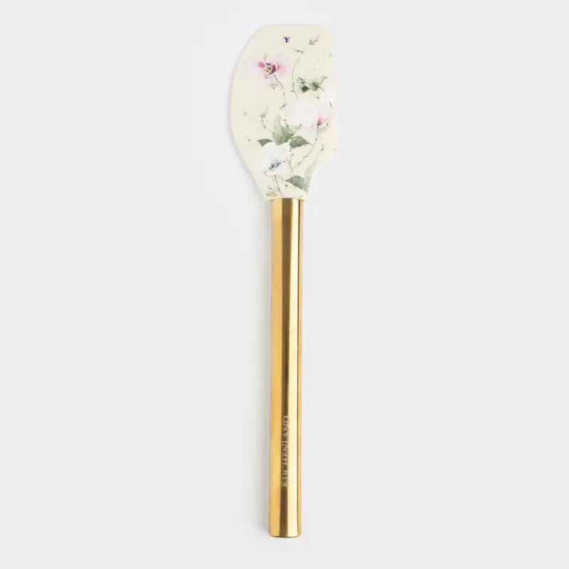 Лопатка-шпатель, 30 см, силикон/сталь, Сиреневые цветы, Floret ,image-0