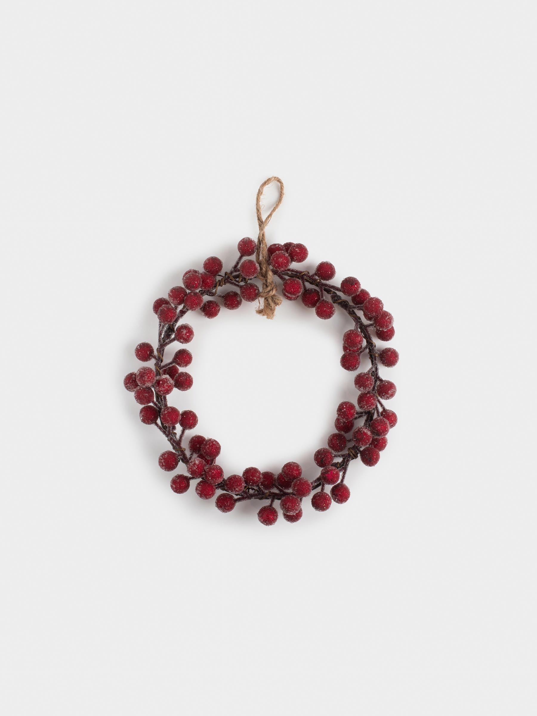 Венок декоративный, 20 см, Красные ягоды, Red berry