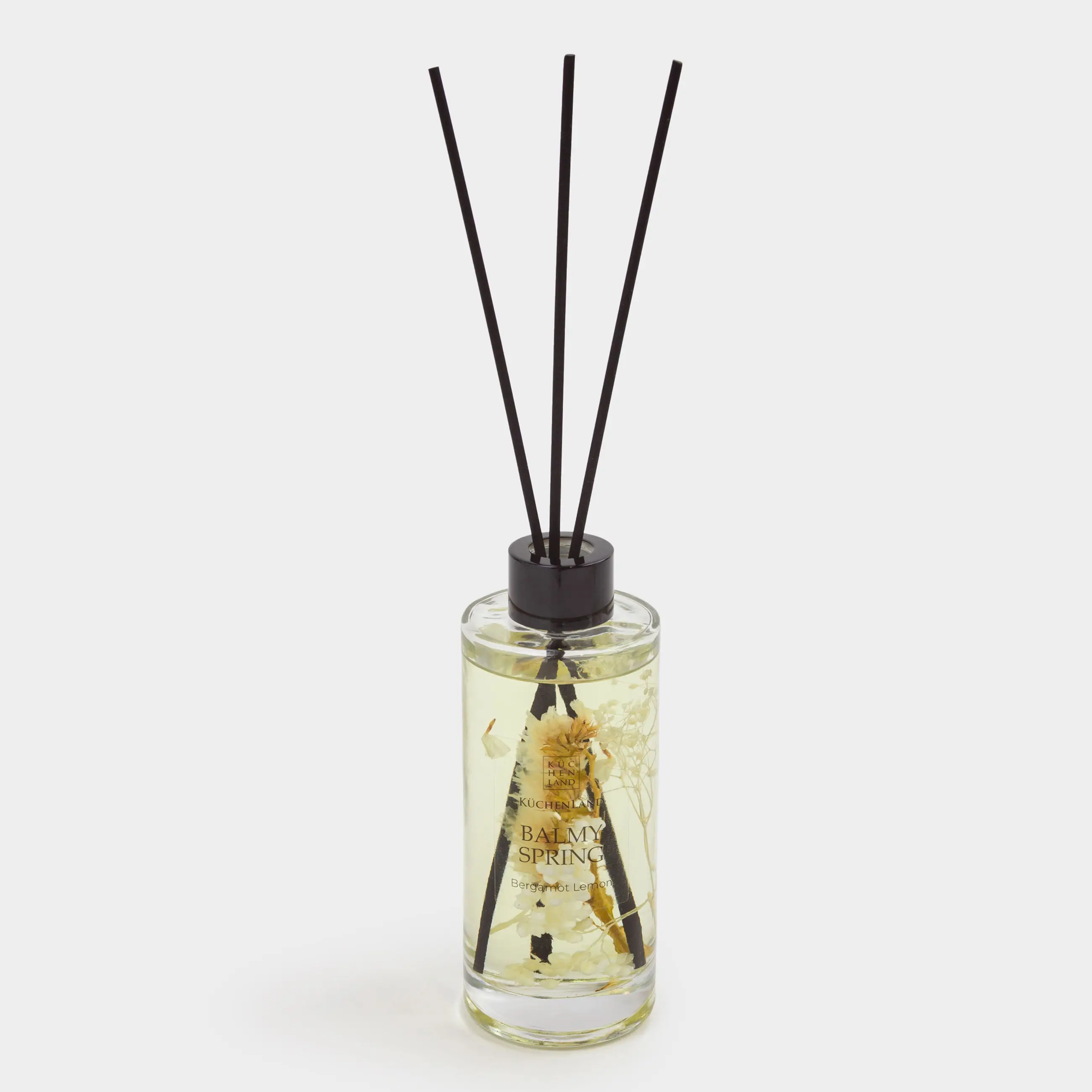 Ароматический диффузор, 180 мл, с сухоцветами, Bergamot Lemon, Balmy spring