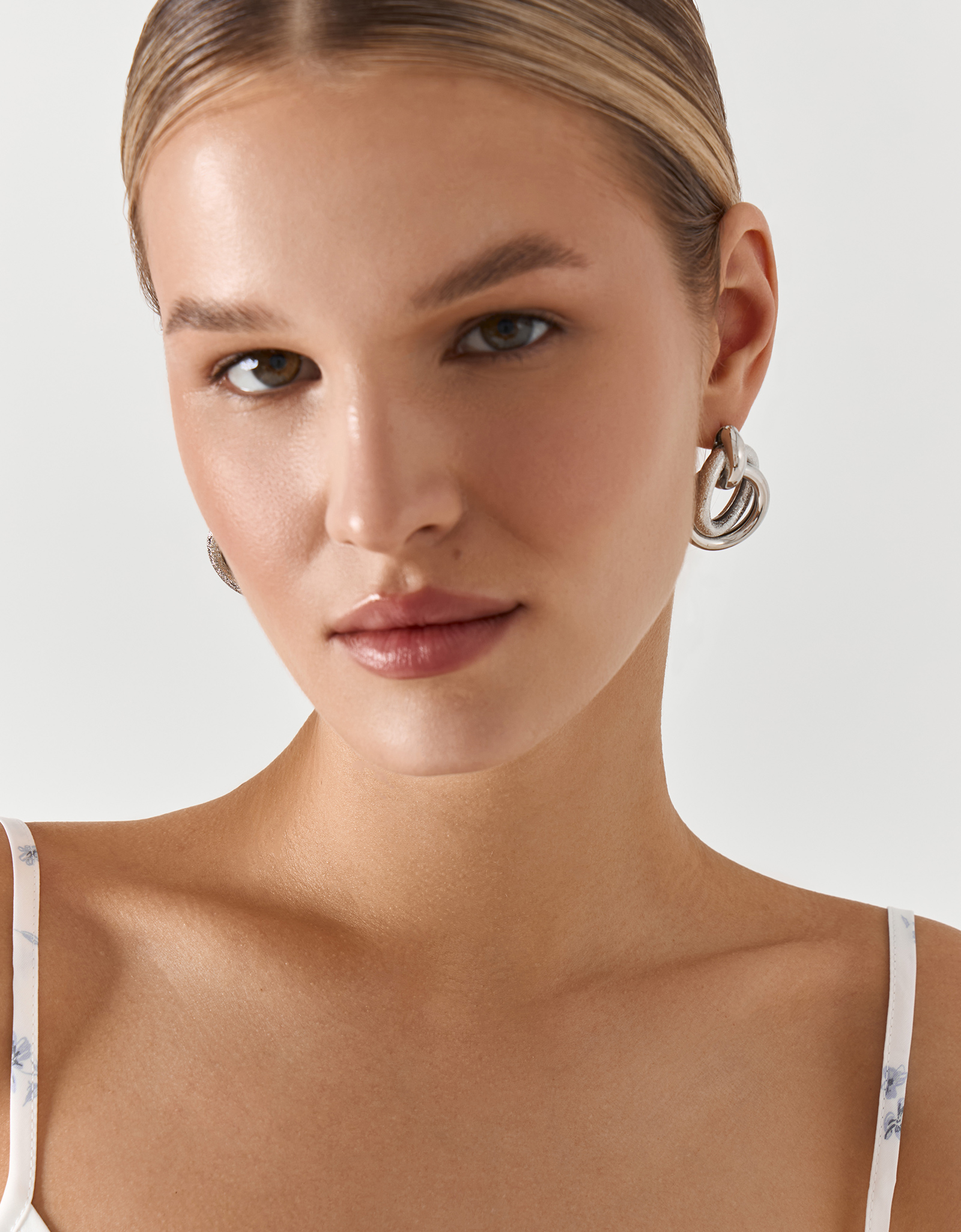 Серьги-пусеты, 3 см, 2 шт, металл, серебристые, Jewelry, image-6