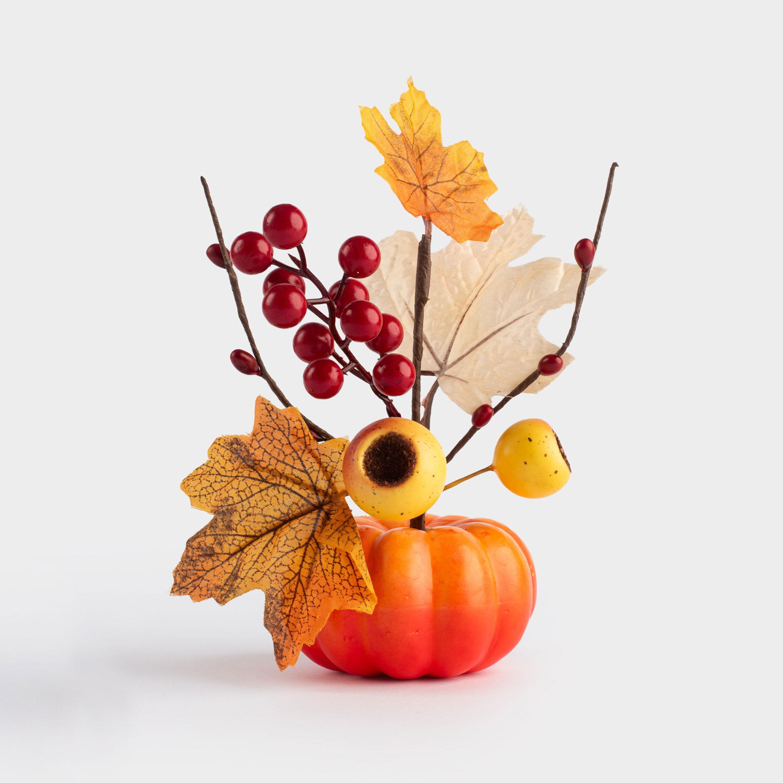 Композиция декоративная 15 см пенопластпластик Букет в тыкве Forest symphony decor 399₽