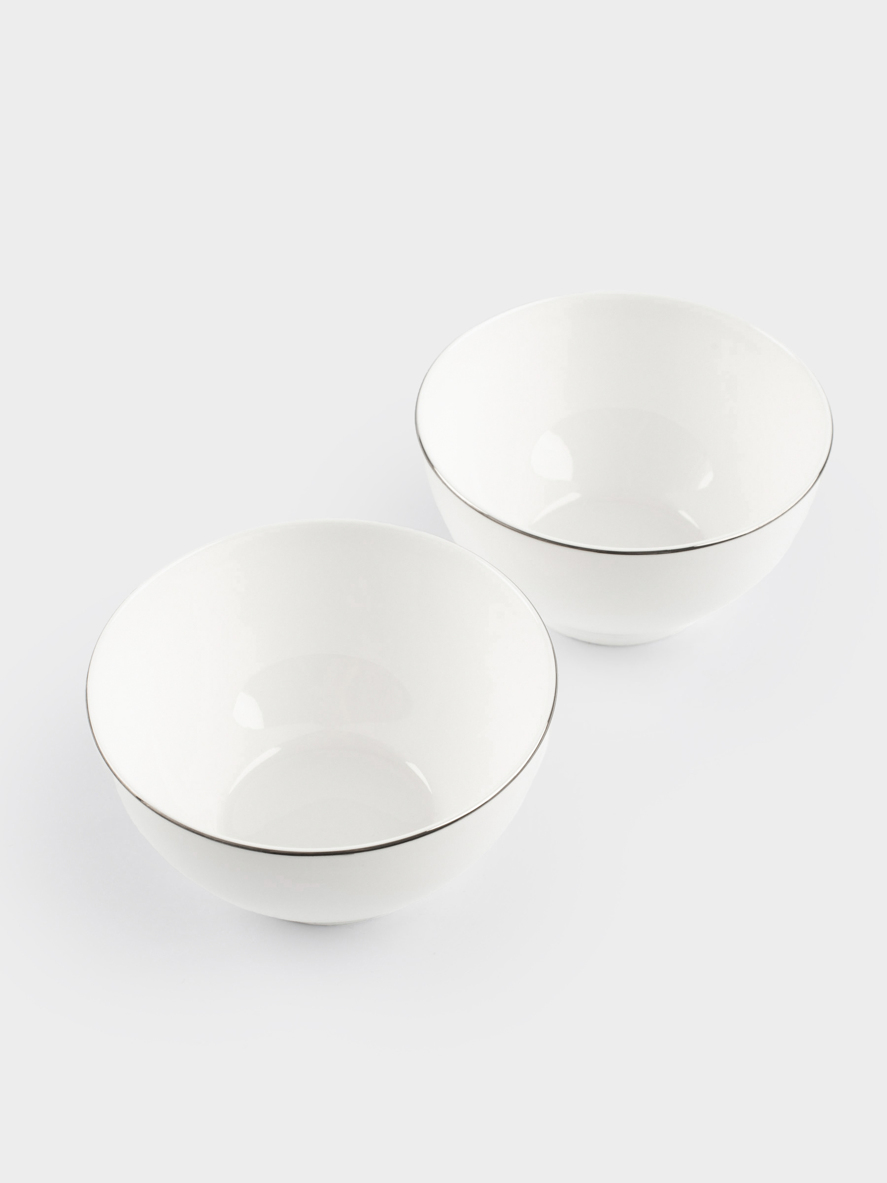 Пиала, 12х6 см, 2 шт, фарфор F, белая, Ideal silver, image-4