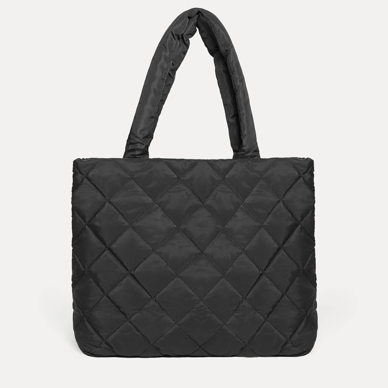 сумка для ноутбука rivacase 8325 14 полиэстер черная Сумка женская, 45х37 см, стеганая, полиэстер, черная, One stitch