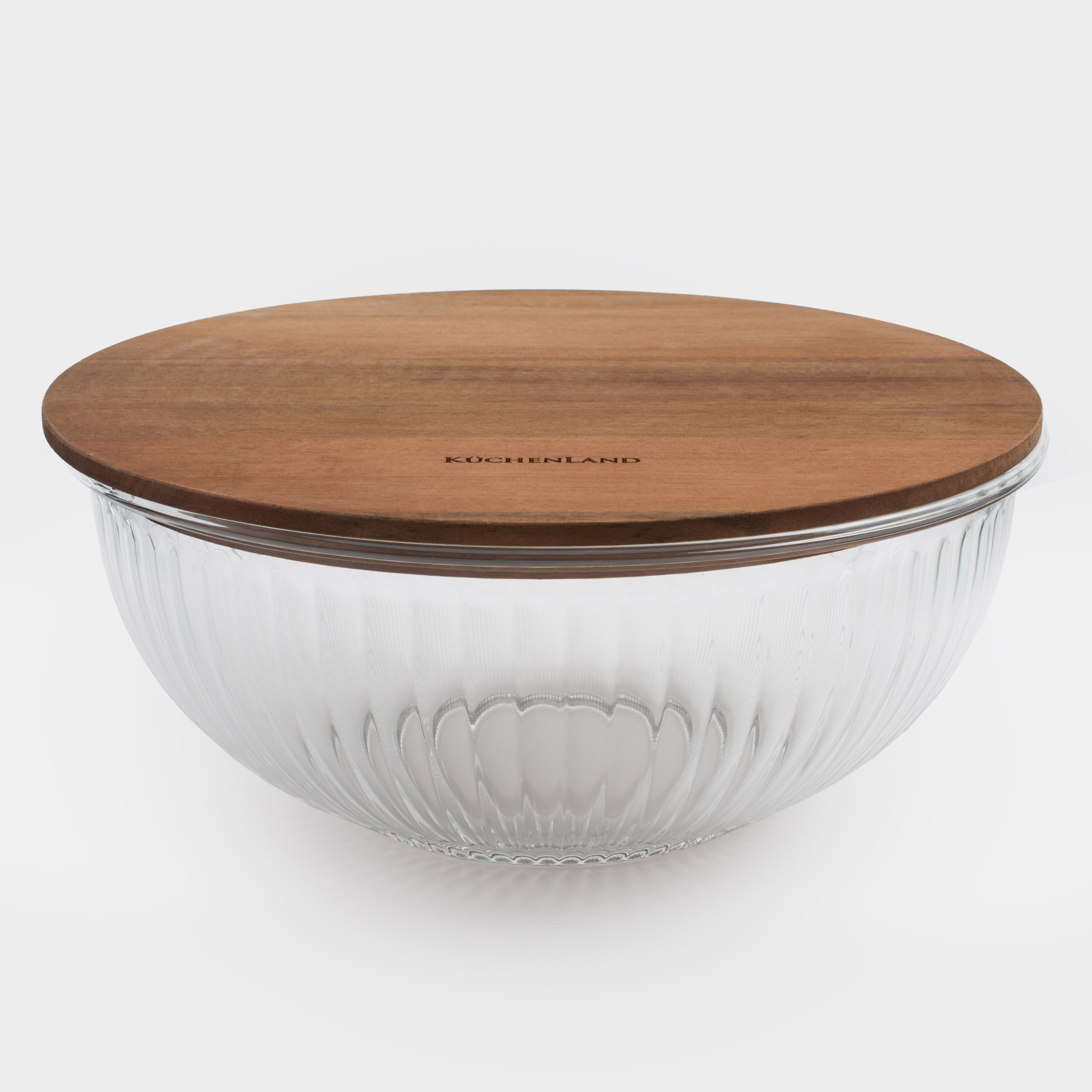 Миска 2 л с крышкой стекло Тдерево Ravi wood 1990₽