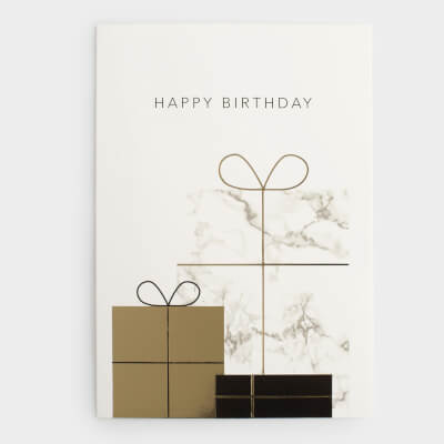 Открытка подарочная, 12х17 см, бумага, Подарки, Birthday