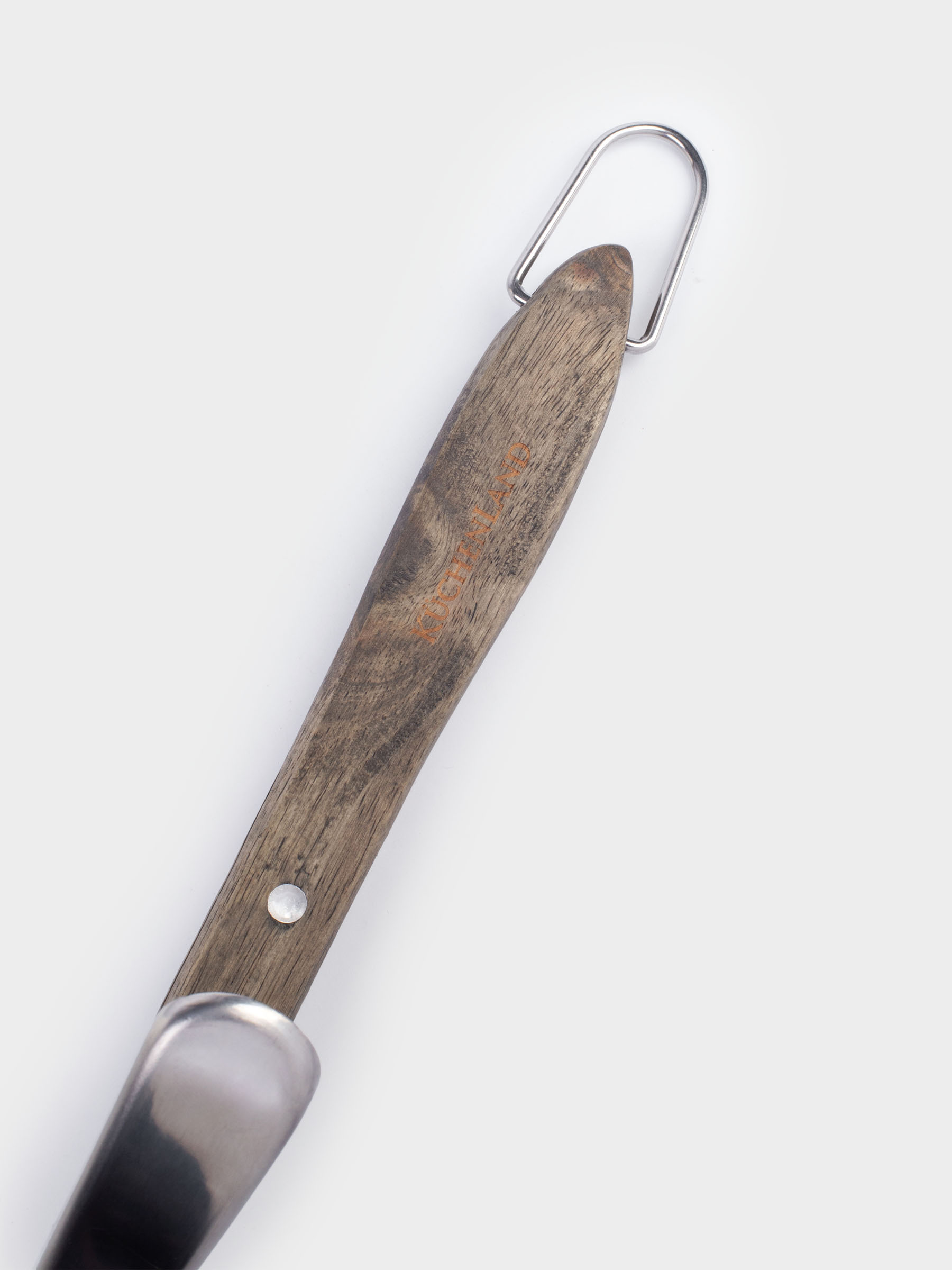 Лопатка-щипцы для барбекю, 40 см, с прорезями, сталь/дерево, BBQ, image-5