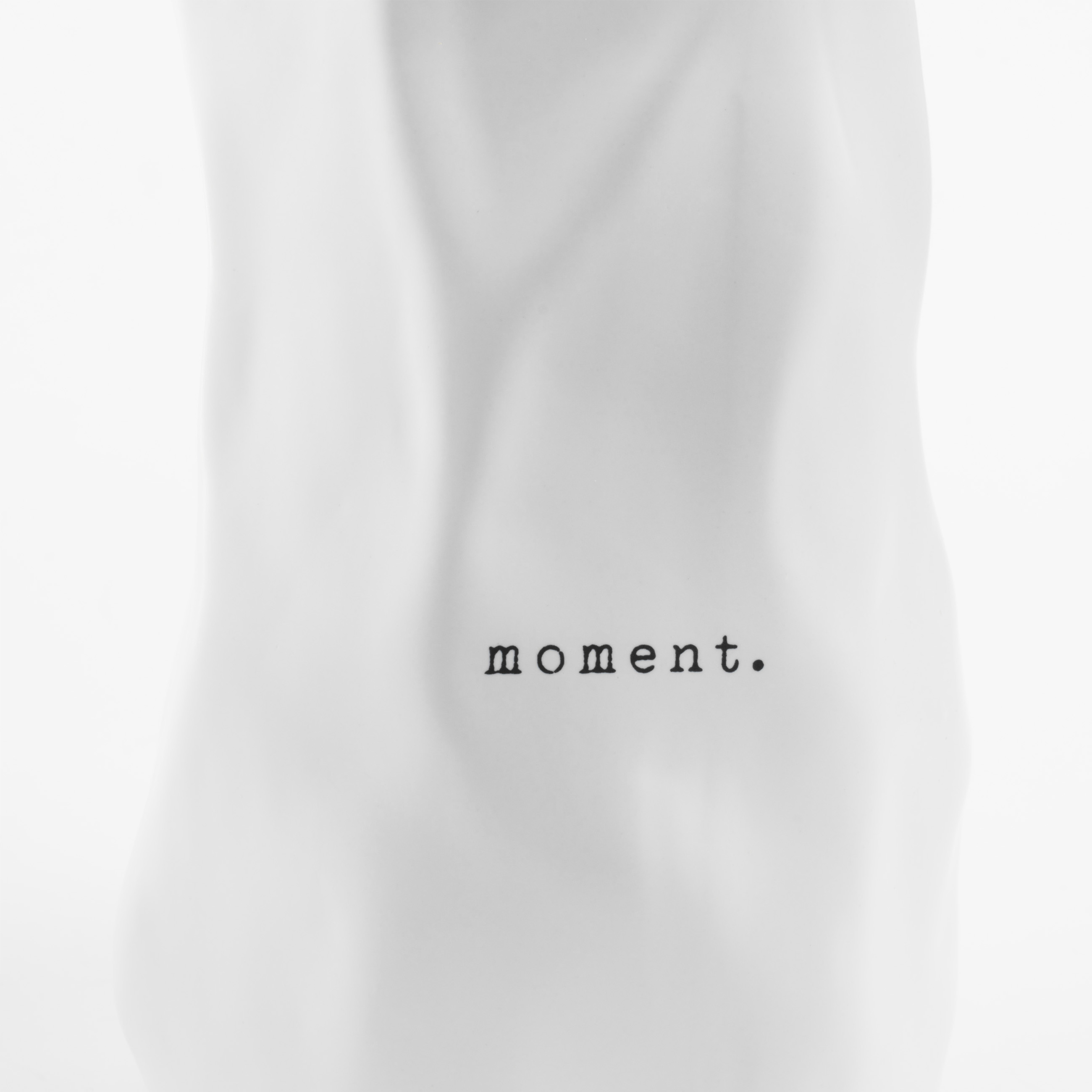 Ваза для цветов, 20 см, керамика, белая, Moment, Crumple font, image-3
