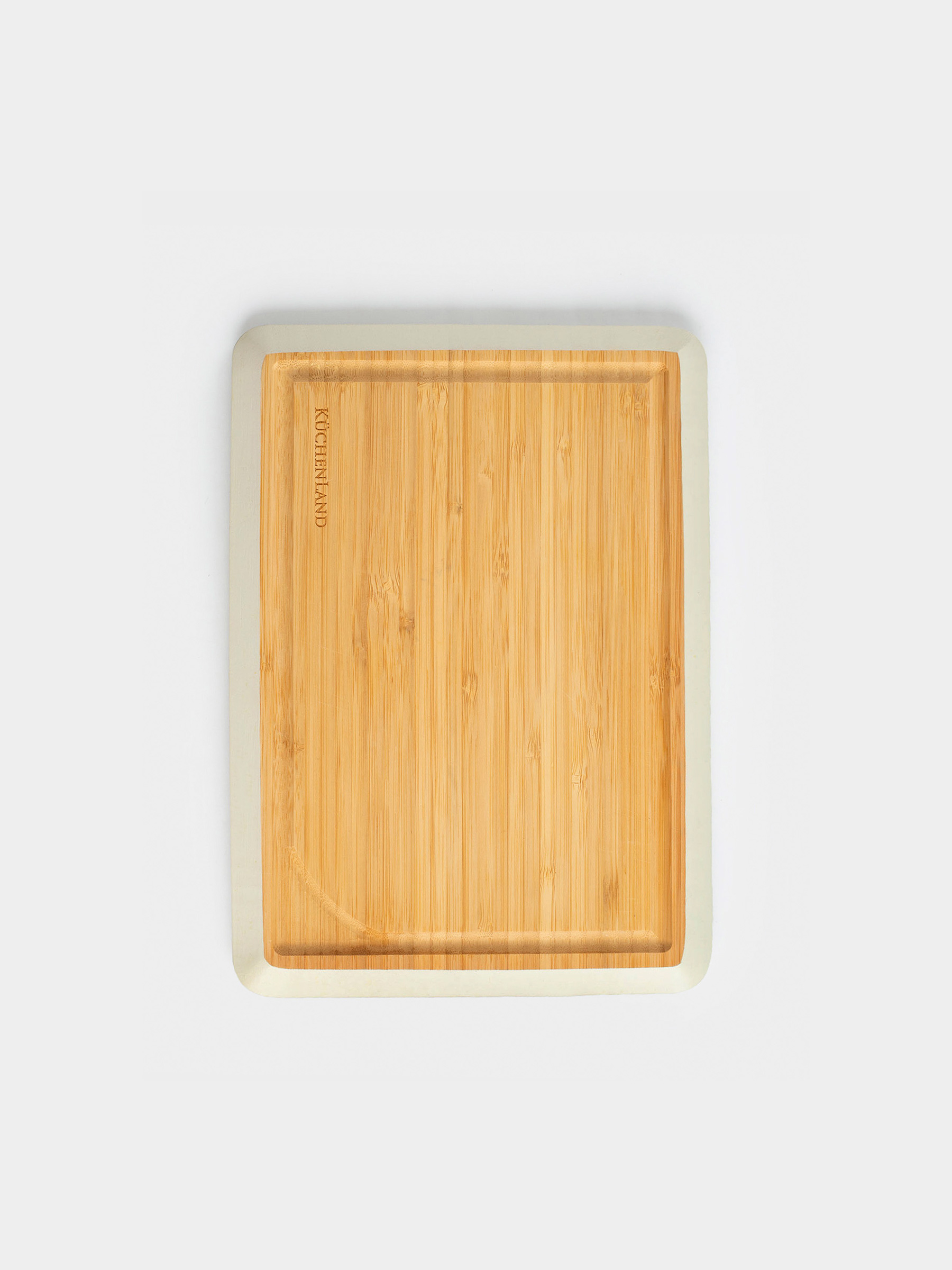 Доска разделочная, 28х20 см, бамбук, прямоугольная, серый кант, Bamboo