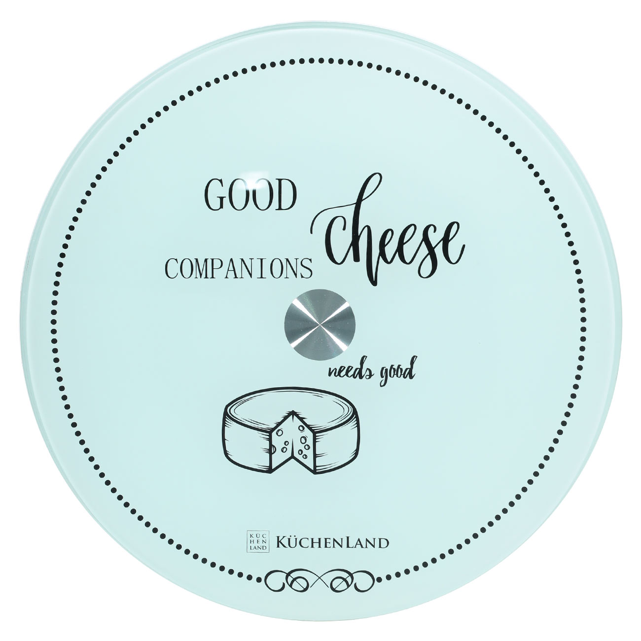 

Блюдо сервировочное, 28 см, вращающееся, стекло/сталь, Cheese