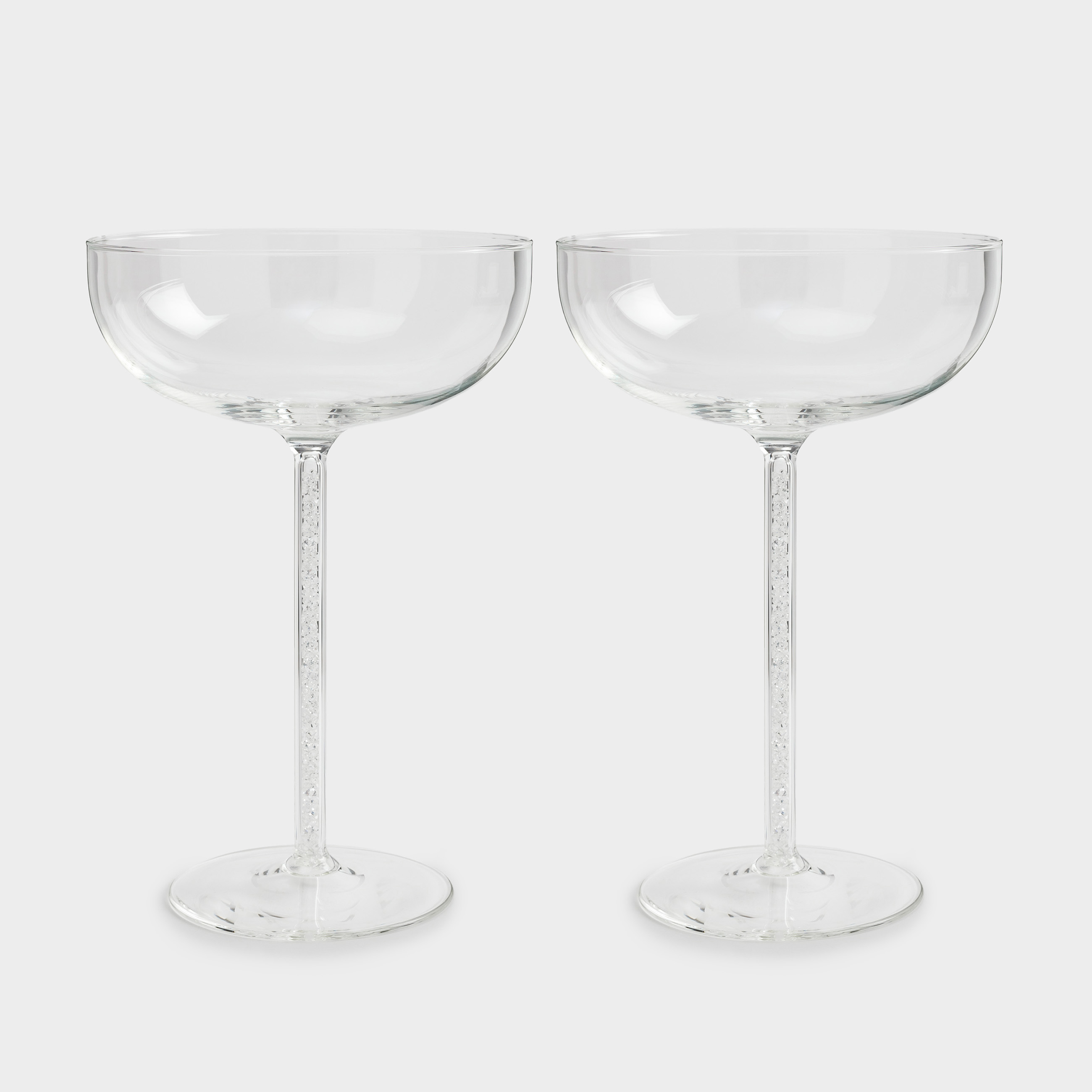 Бокал-креманка для шампанского 300 мл 2 шт стеклостразы Crystal shine 2490₽