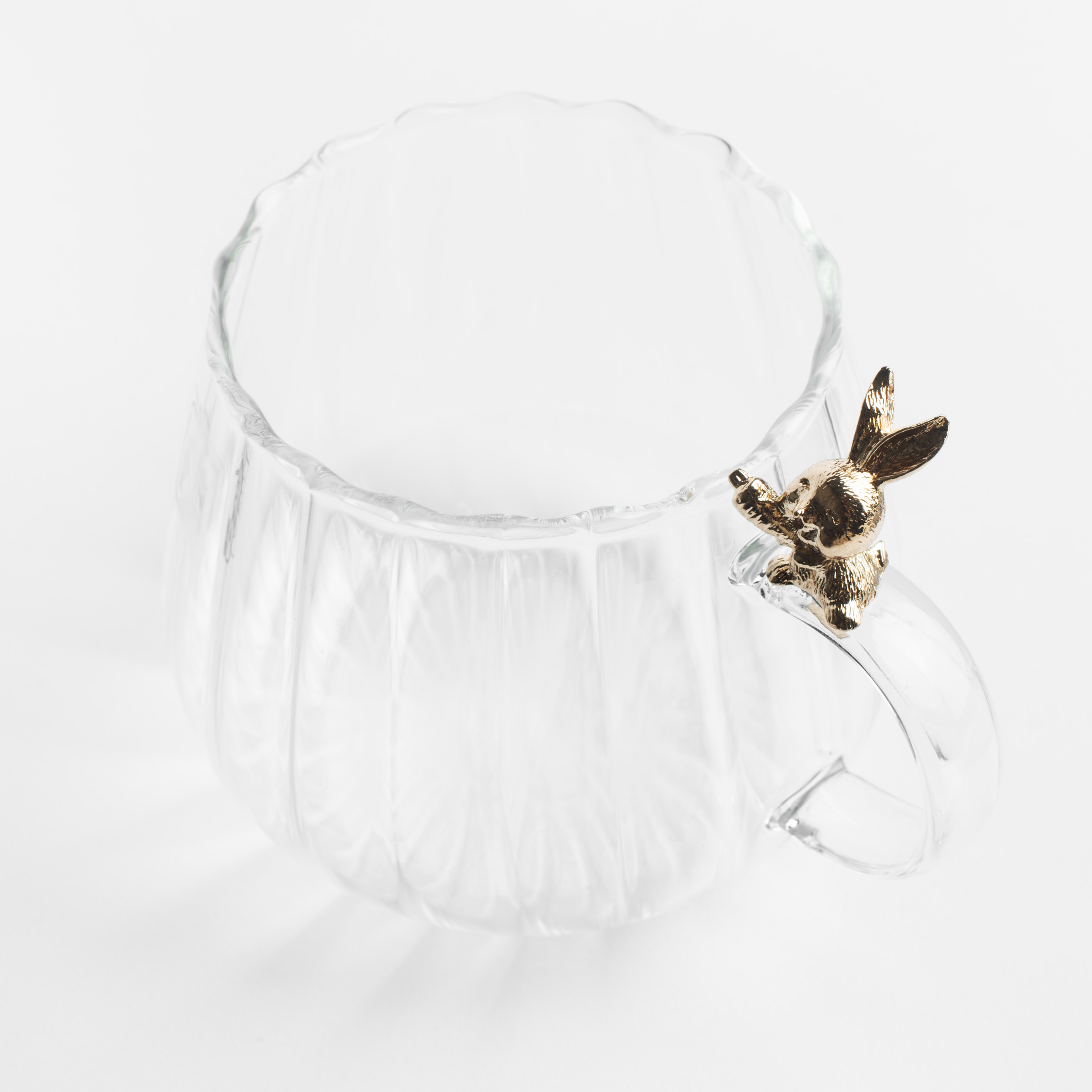 Кружка, 400 мл, стекло Б/металл, Золотистый кролик, Camellia изображение № 3