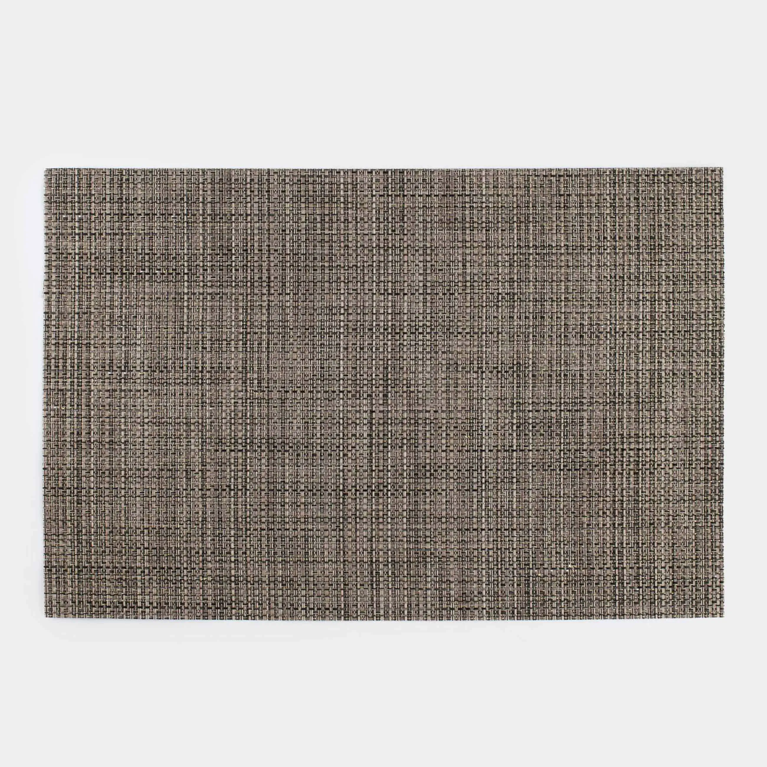 Салфетка под приборы, 30x45 см, ПВХ, прямоугольная, коричневая, Золотистая нить, Solid