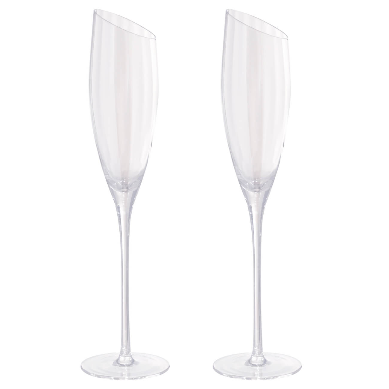 Бокал для шампанского, 180 мл, 2 шт, стекло, перламутр, Charm R polar изображение № 1