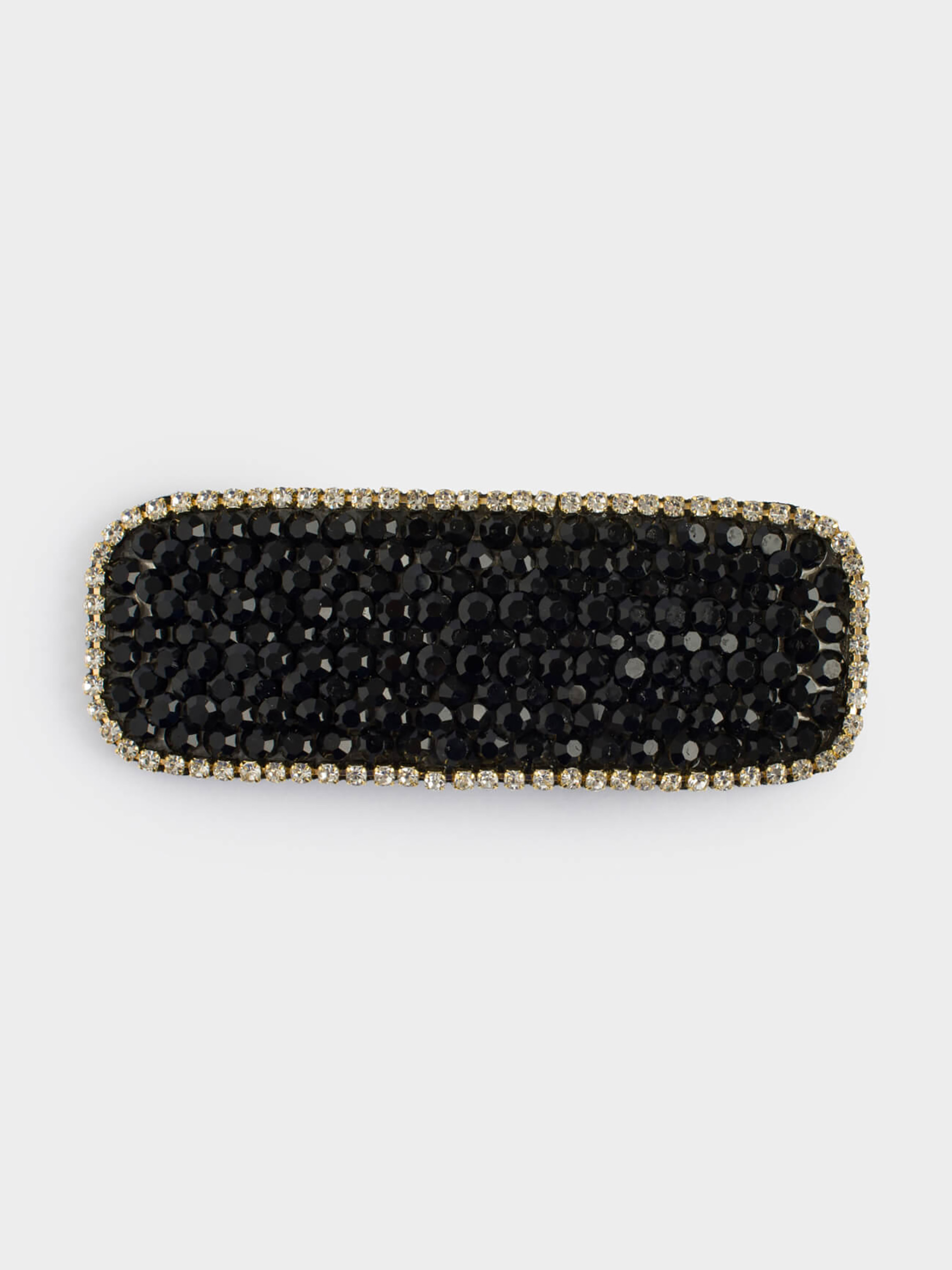 Заколка для волос, 7 см, акрил/металл, черная, Jewelry black