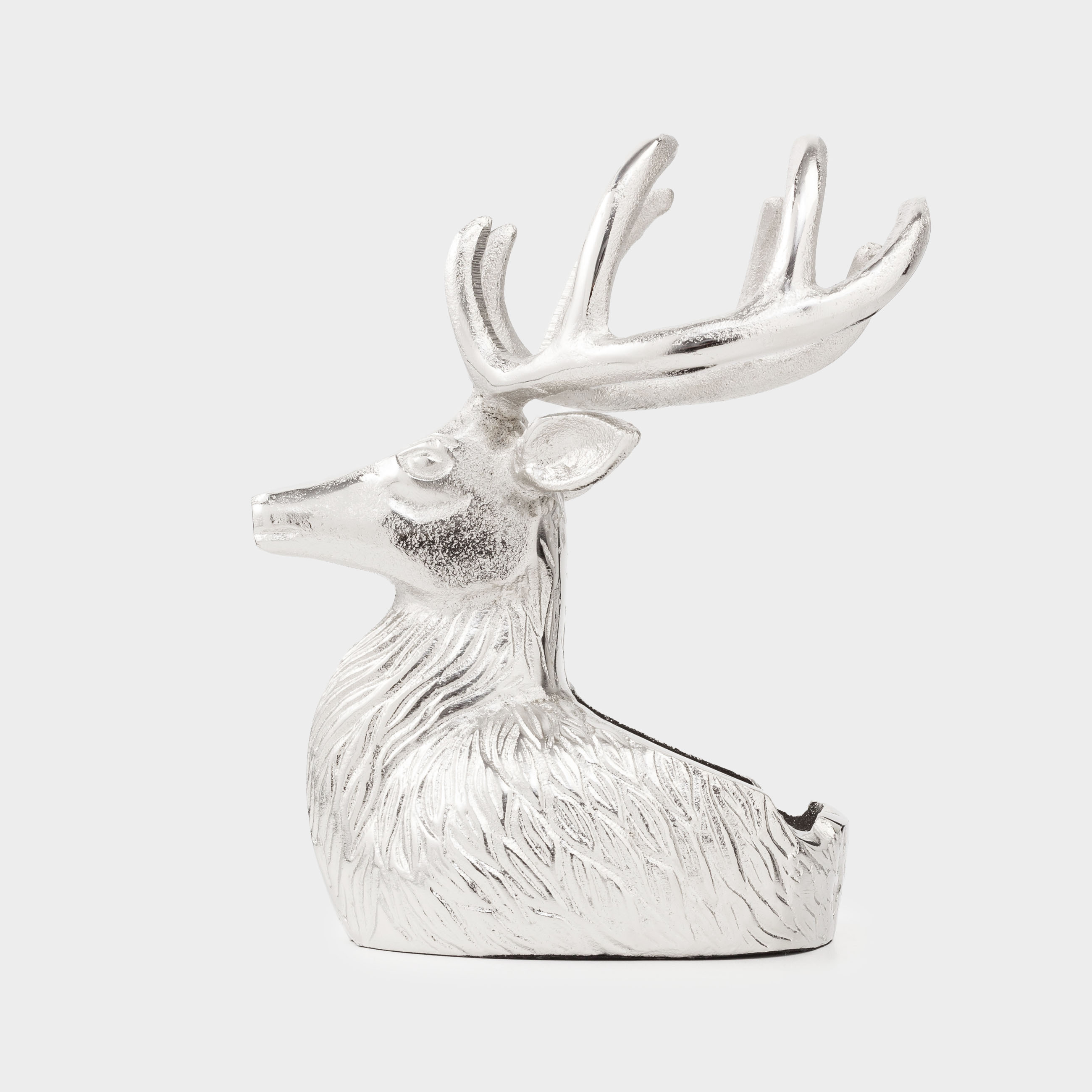 Подставка для бутылки, 20 см, металл, серебристая, Олень, Arctic deer