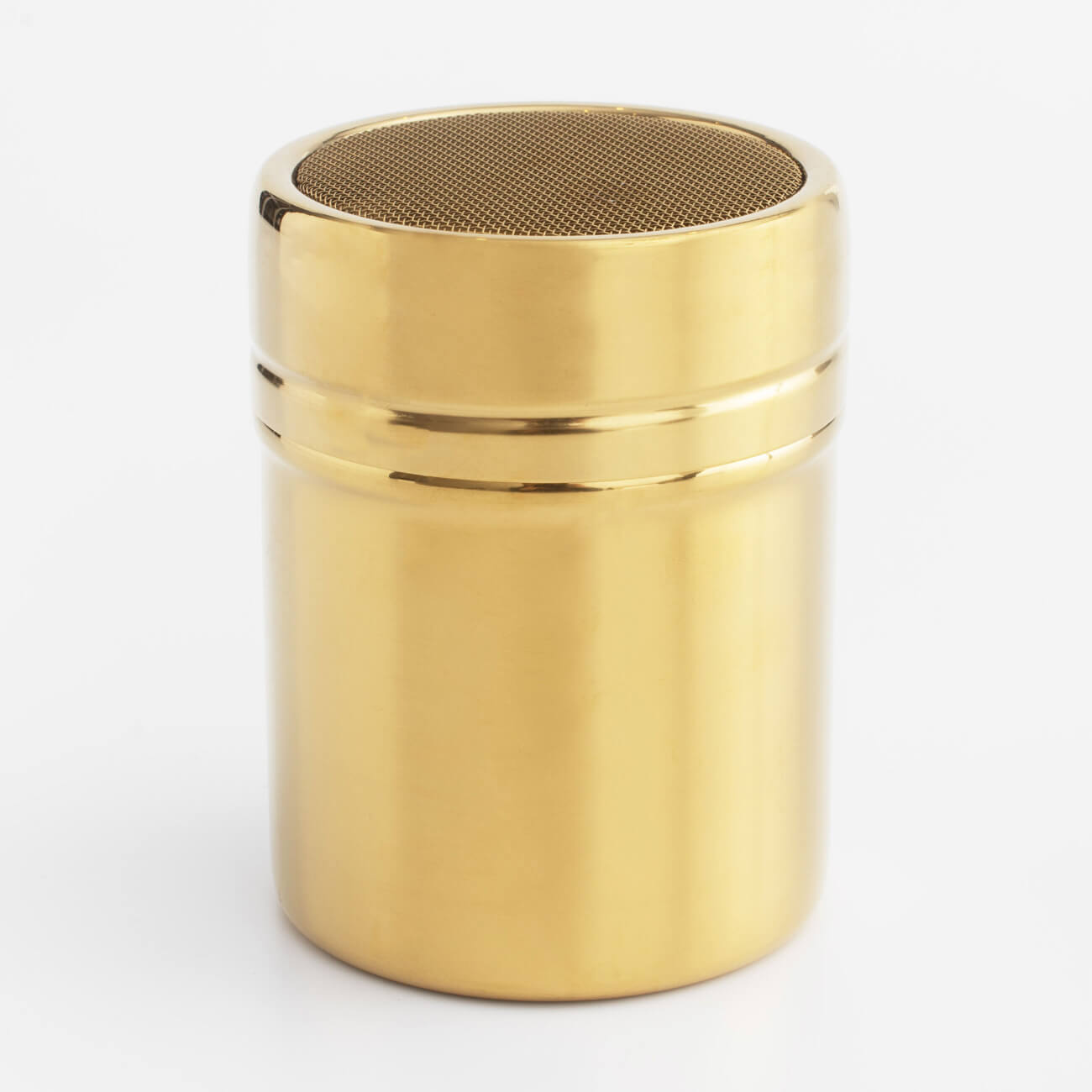 Сито-кружка, 9х7 см, с крышкой, сталь/пластик, золотистое, Classic gold сито magistro steel для снятия пены 36 5×14 см