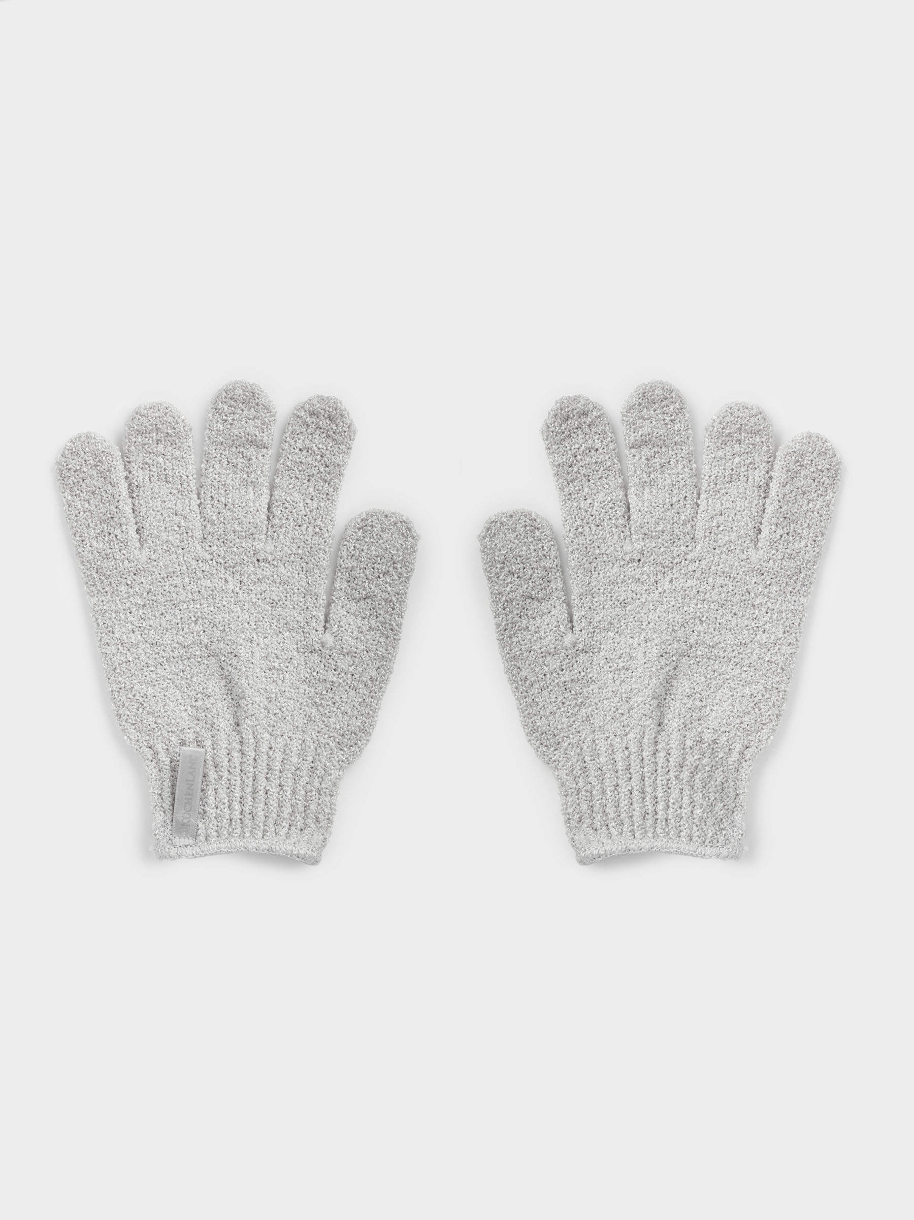 Перчатка для мытья тела, 20 см, 2 шт, отшелушивающая, нейлон, серая, Unique spa, image-0