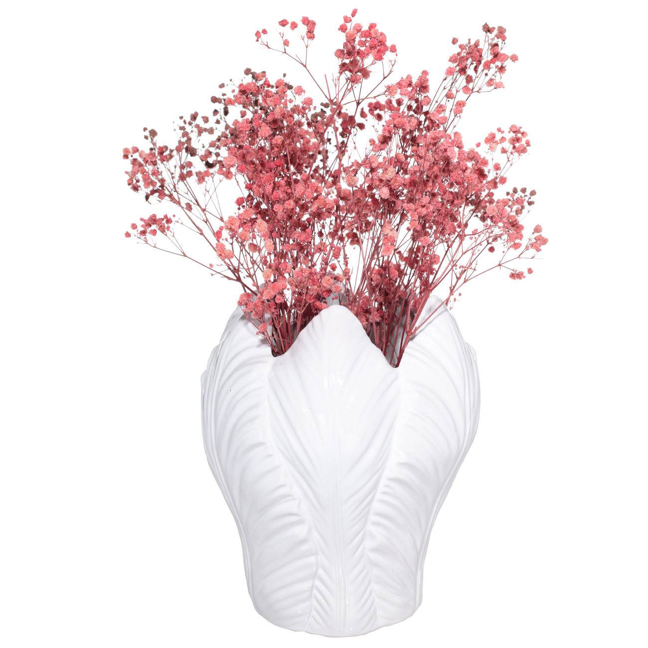 Ваза для цветов, 21 см, керамика, белая, Тюльпан, Tulip изображение № 2