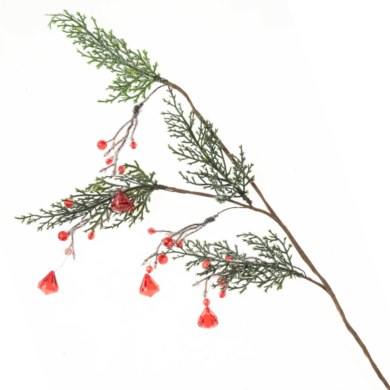 

Ветка декоративная, 60 см, пластик/акрил, Ветки с красными кристаллами, Red berry