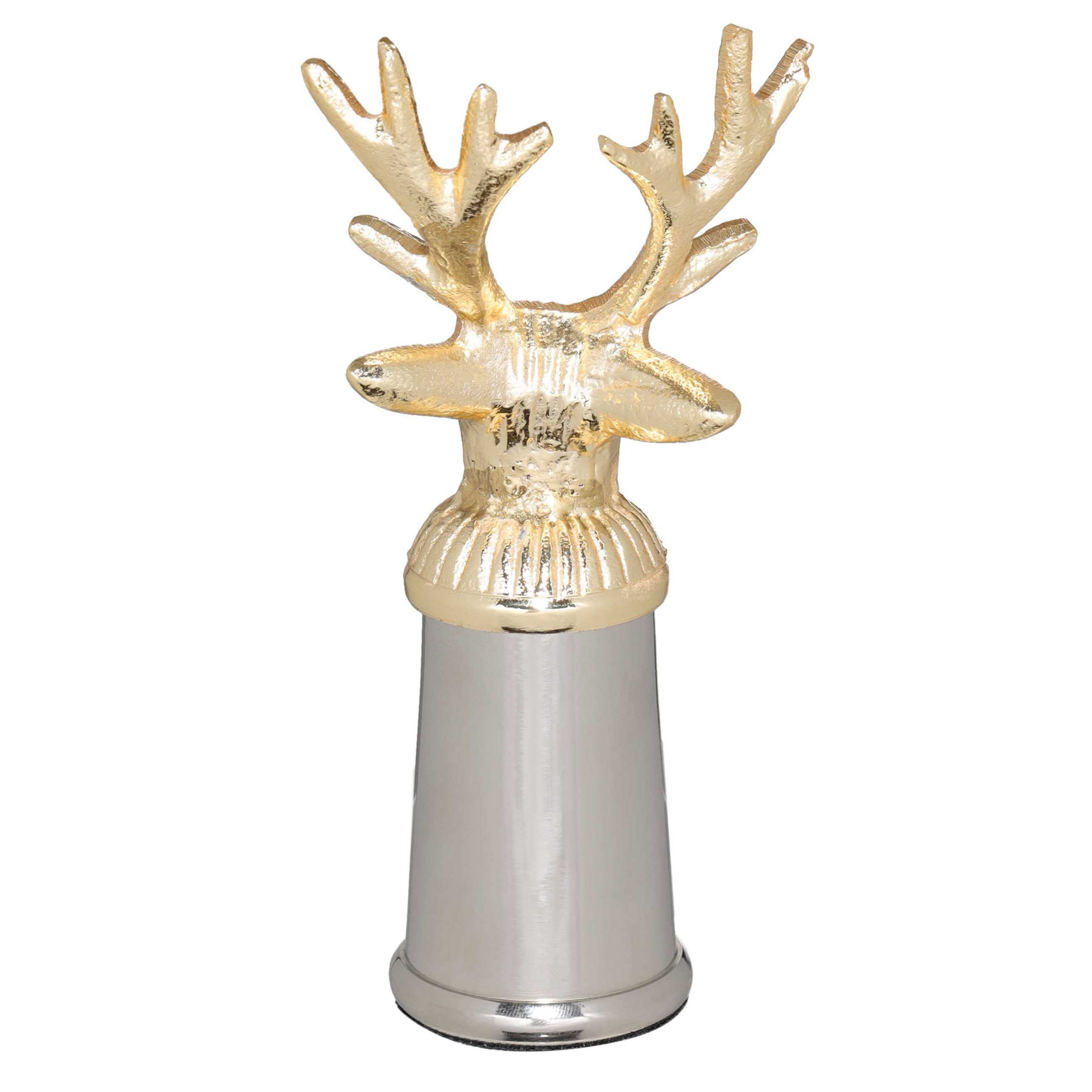 Емкость для соли или перца, 14 см, металл, серебристо-золотистая, Олень, Arctic deer изображение № 3