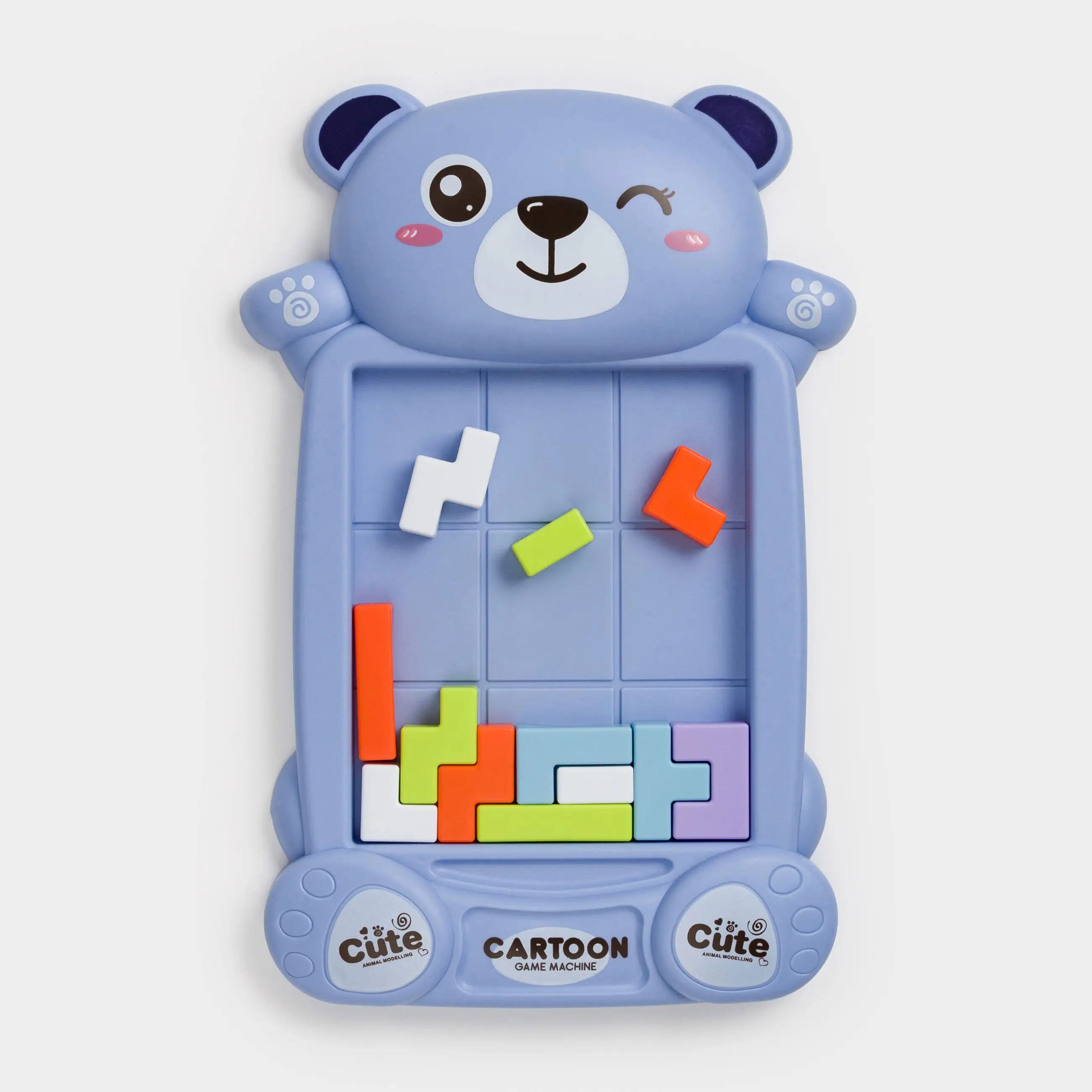 Игра-головоломка, 19 см, развивающая, пластик, синяя, Мишка, Bear, image-0