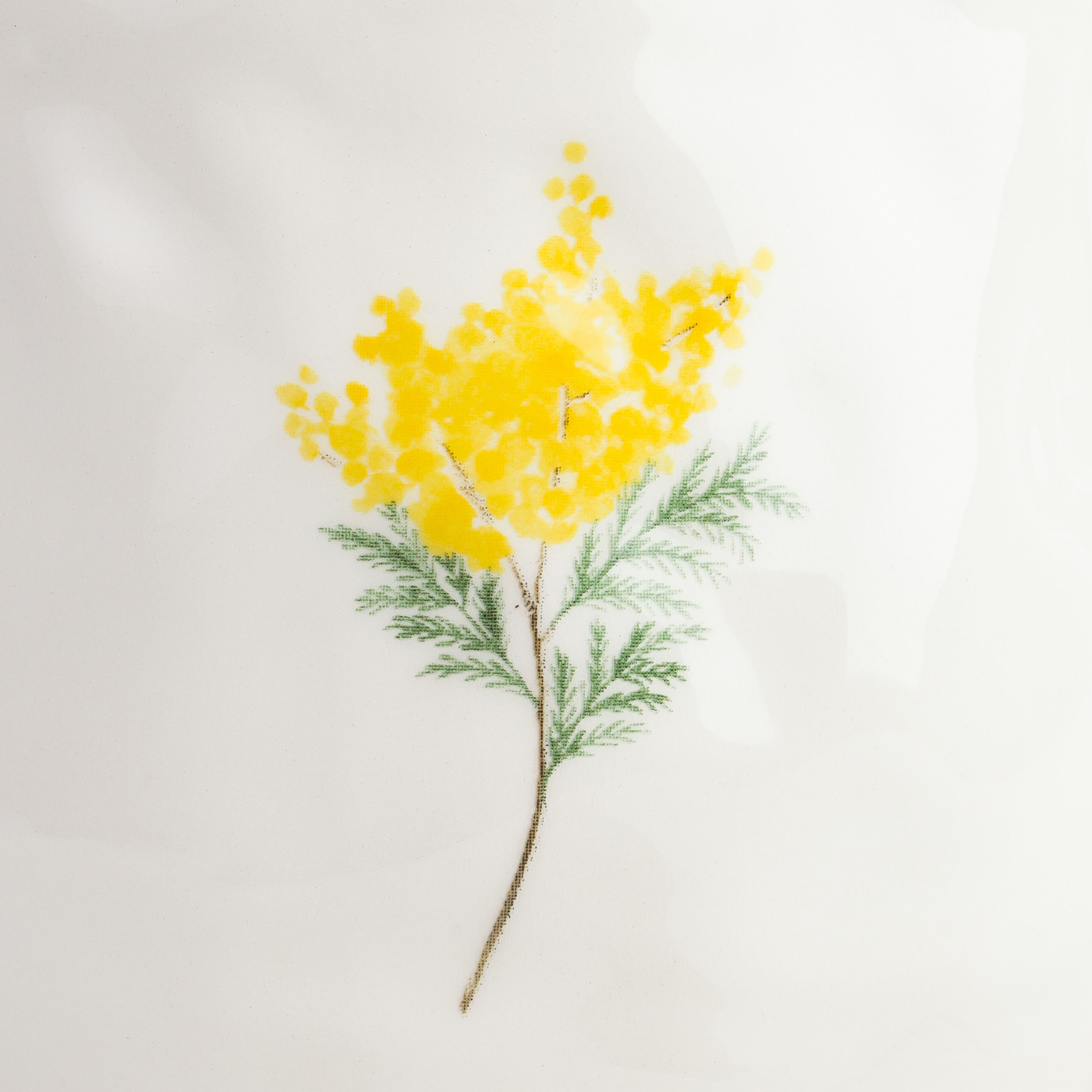 Кружка, 530 мл, керамика, молочная, Мимоза и незабудка, Crumple flower, image-2
