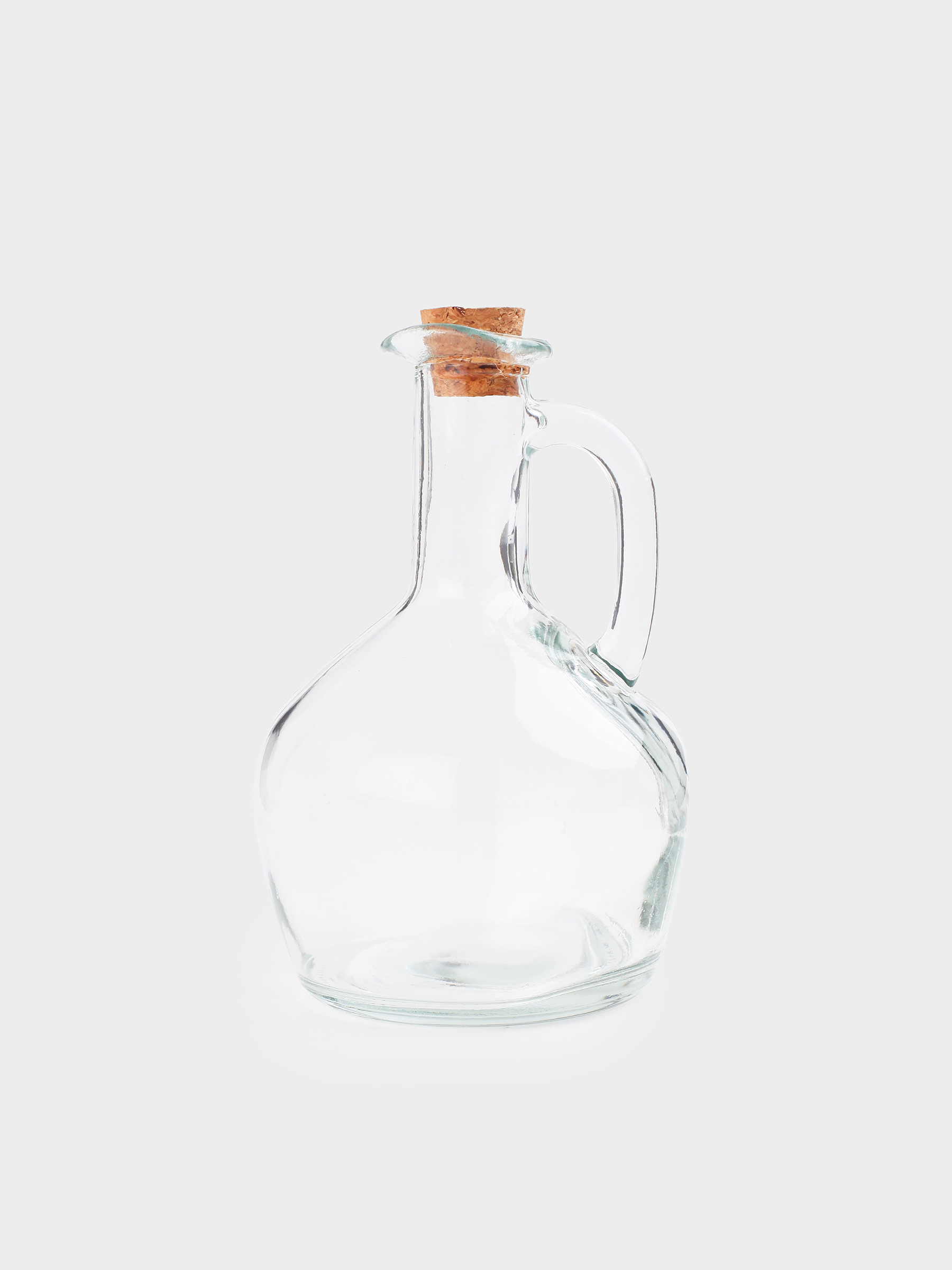 Емкость для масла или уксуса, 400 мл, с ручкой, стекло/пробка, Кувшин, Clear cork, image-1