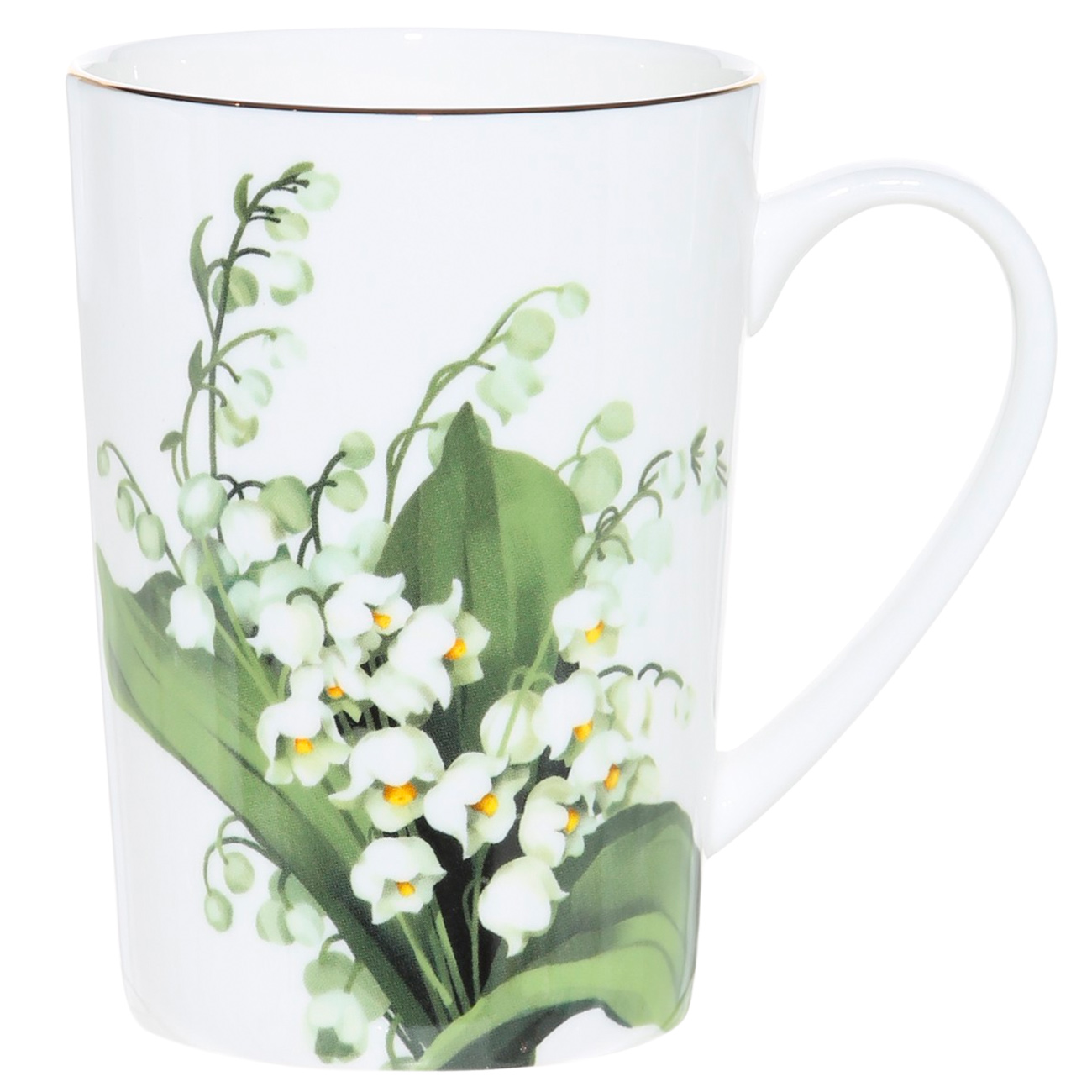 

Кружка, 350 мл, фарфор F, белая, Ландыш, Flower garden