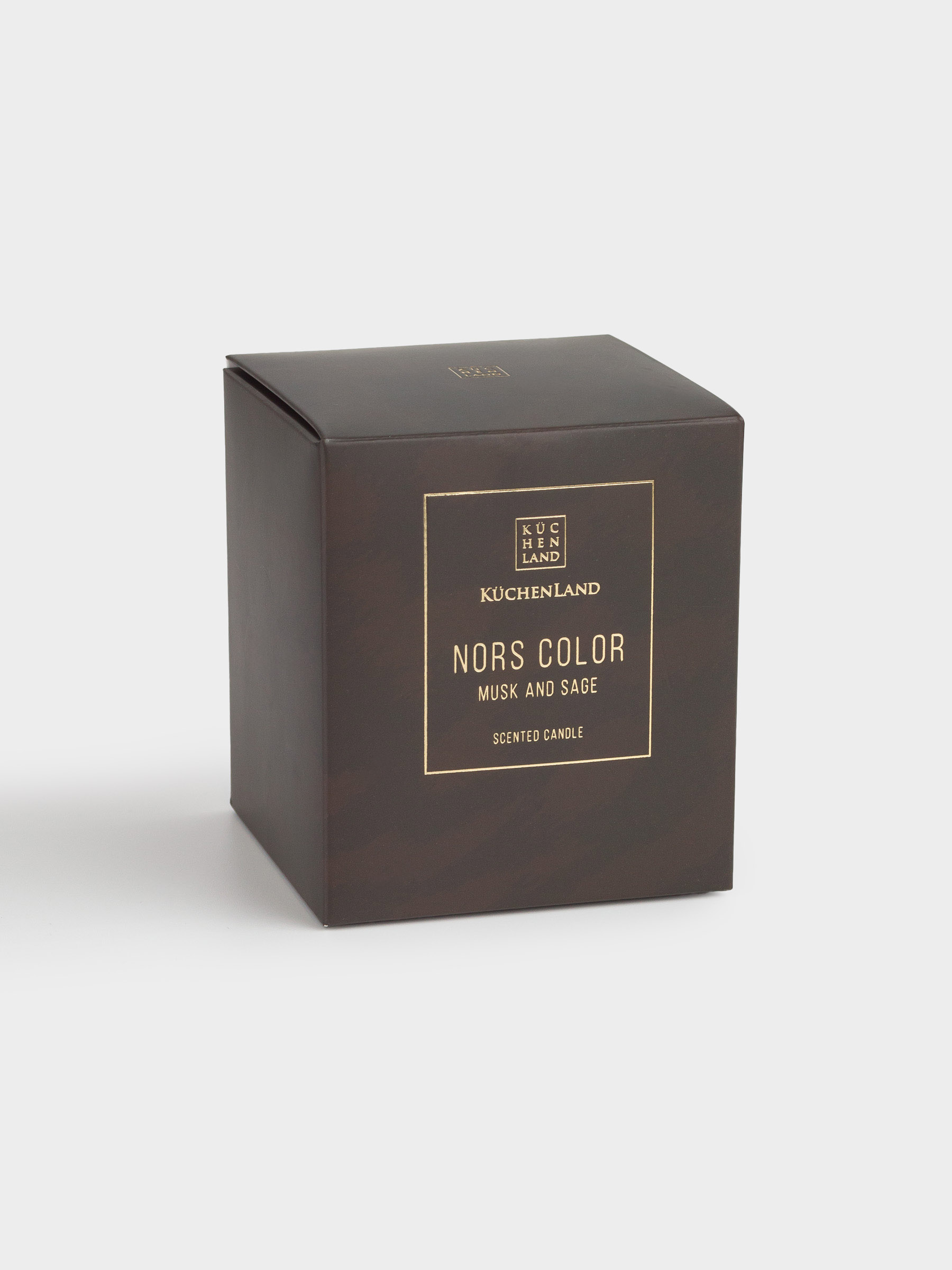 Свеча ароматическая, 10 см, в подсвечнике, стекло, Musk and Sage, Анималистичный узор, Nors color, image-2