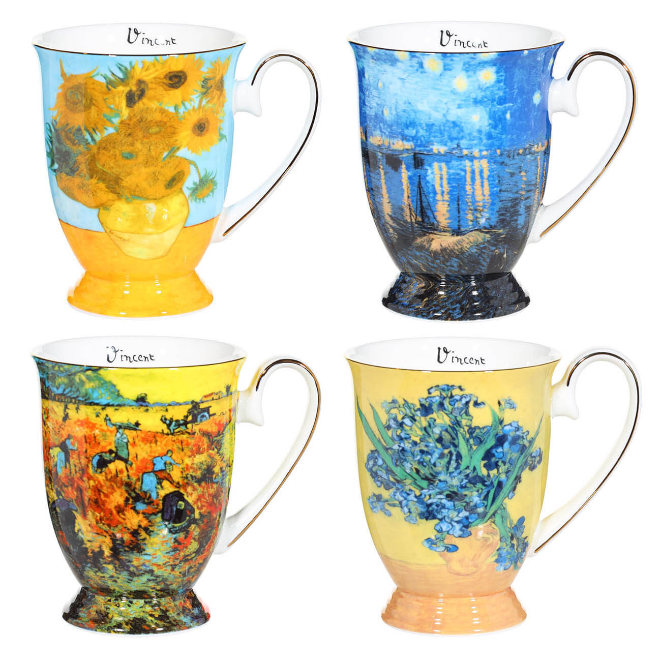 

Kuchenland Кружка, 280 мл, 4 шт, фарфор F, Van Gogh, Art