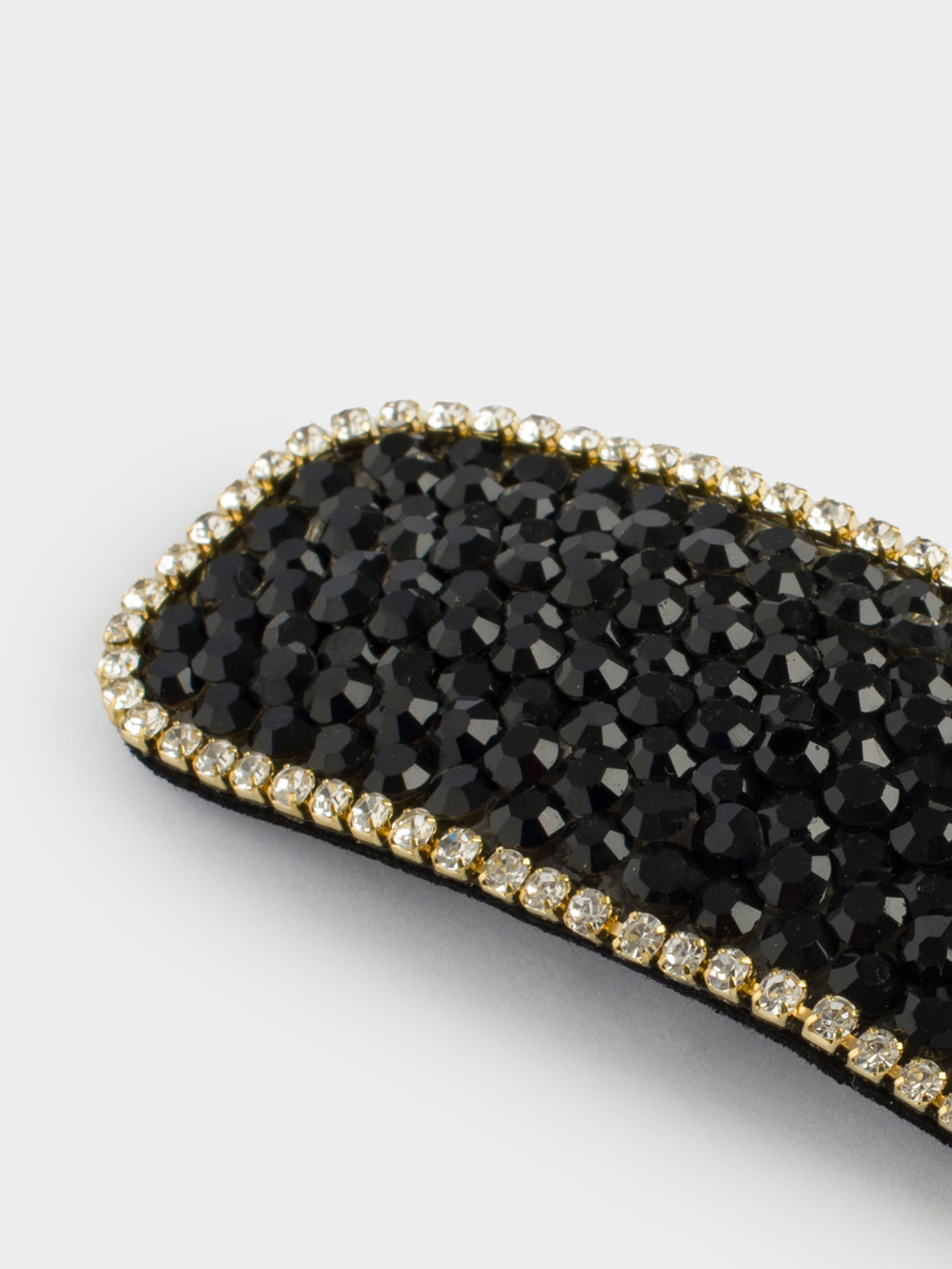 Заколка для волос, 7 см, акрил/металл, черная, Jewelry black