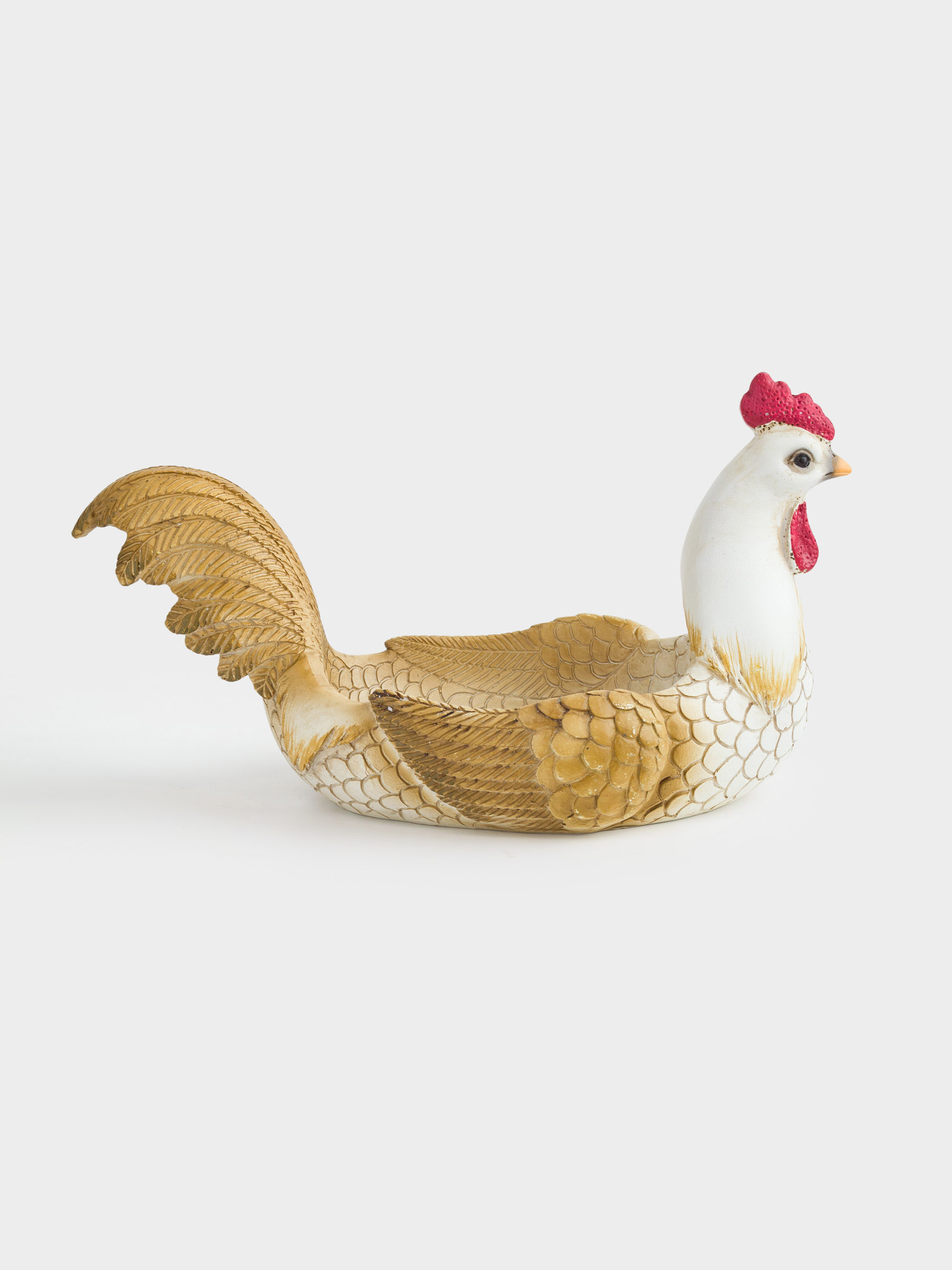 Конфетница, 26х14 см, полирезин, бежевая, Петух, Easter pullet, image-1