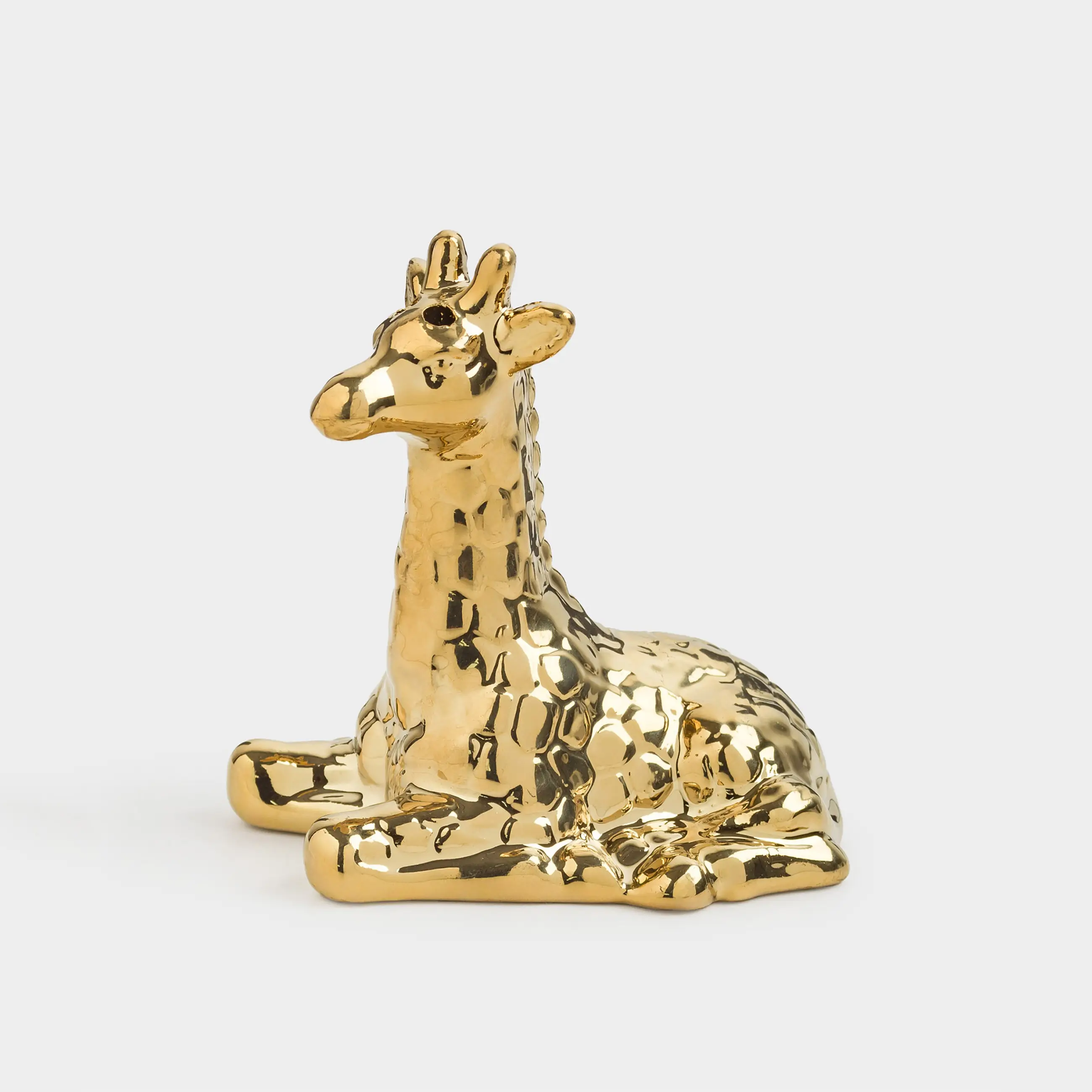 Емкость для соли или перца, 9 см, фарфор P, золотистая, Жираф, Giraffe