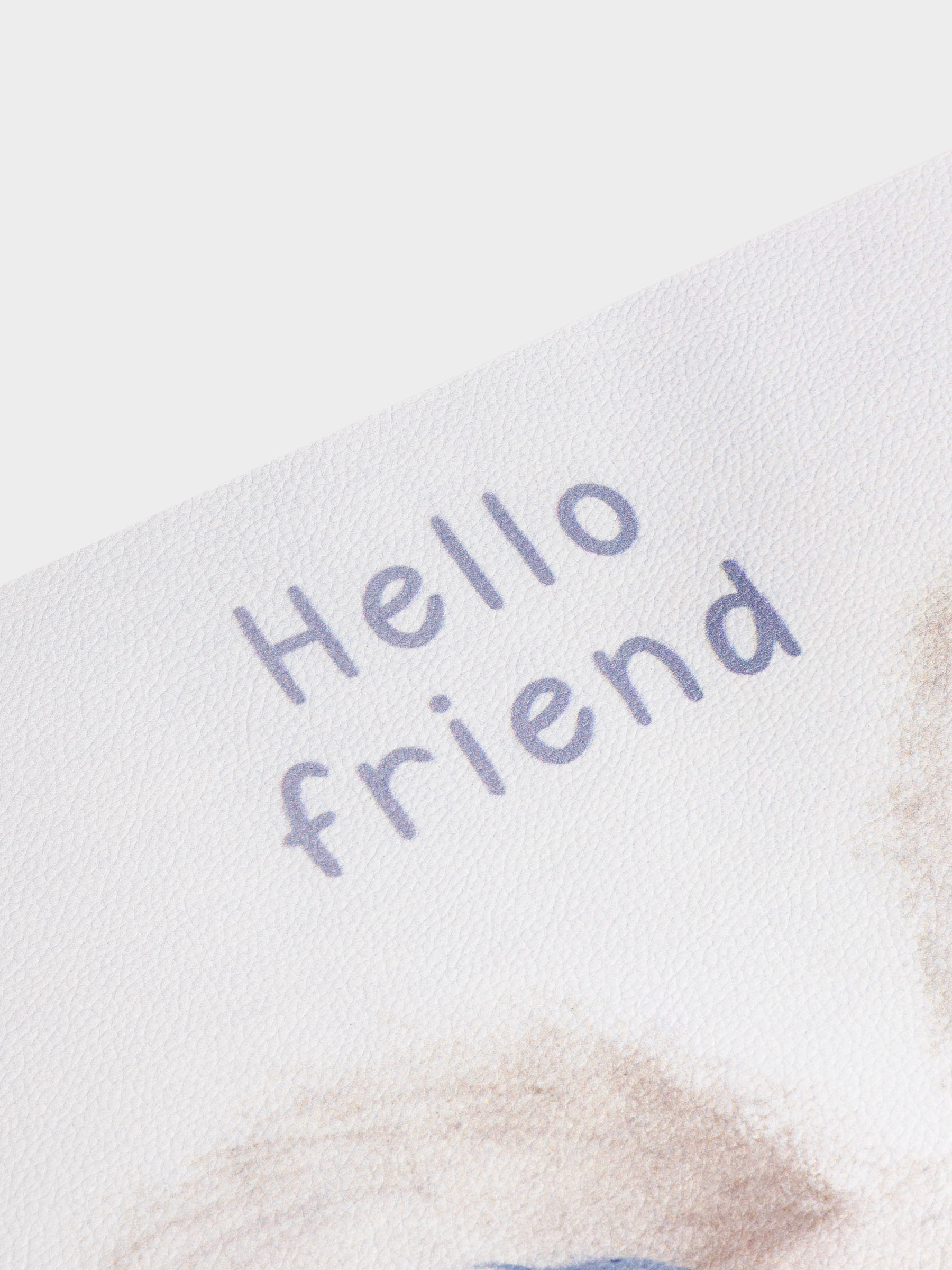 Салфетка под приборы, 33х46 см, ПВХ, прямоугольная, бело-голубая, Hello friend, Rock print, image-2