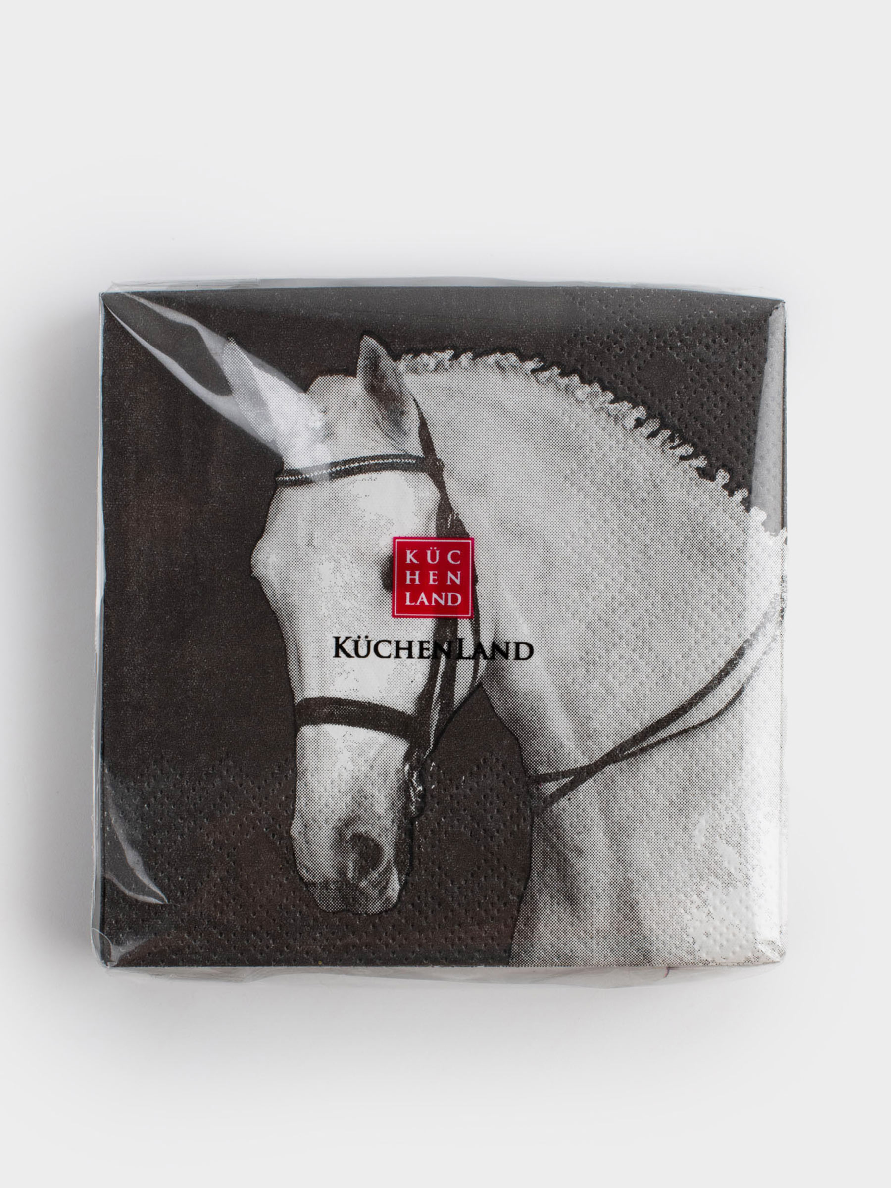 Салфетки бумажные, 21х21 см, 20 шт, квадратные, черные, Лошадь, Horse, image-4