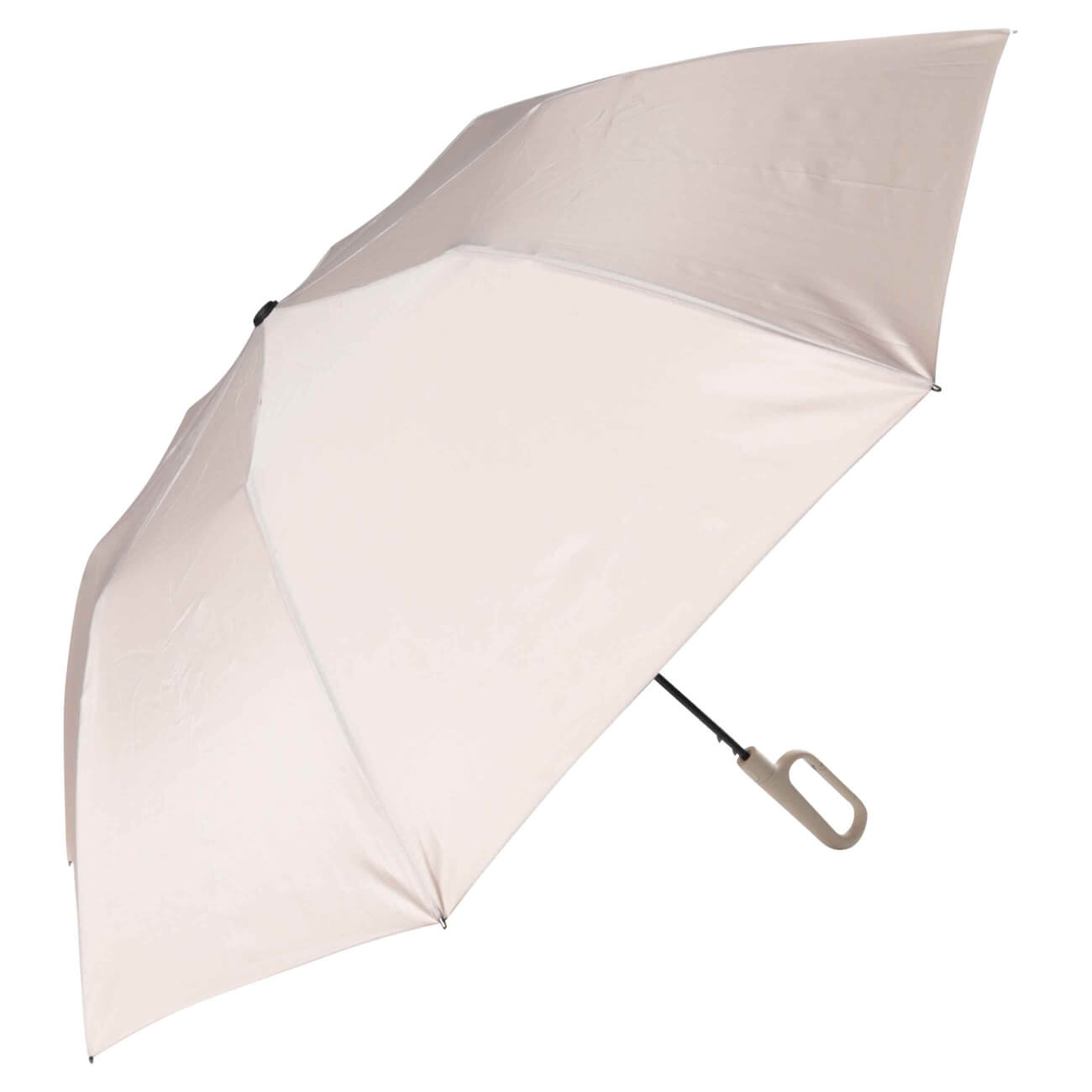 Зонт, 70 см, складной, полу-автоматический, с ручкой-карабином, эпонж, бежевый, Rainfall изображение № 1