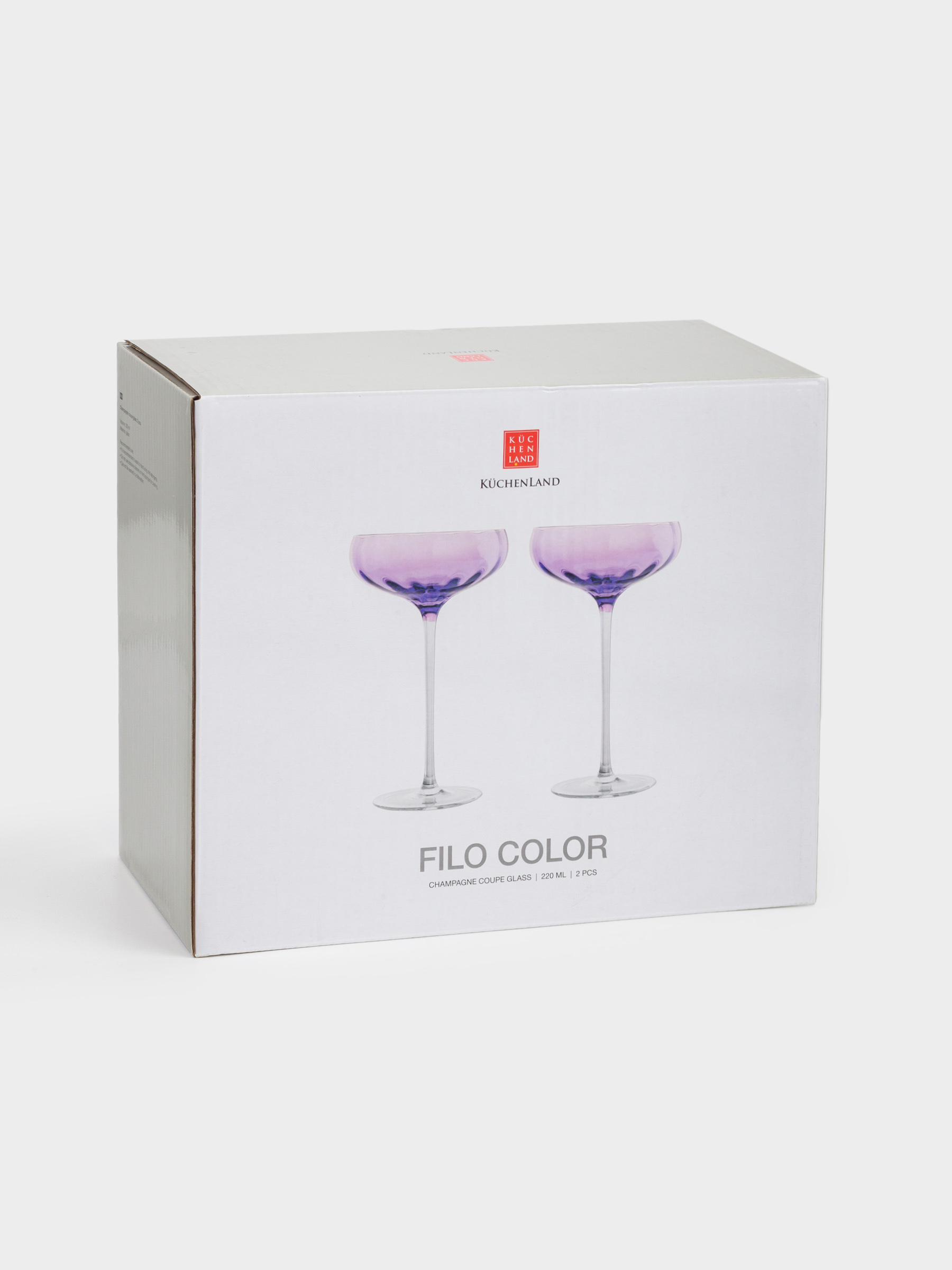 Бокал-креманка для шампанского, 220 мл, 2 шт, стекло, фиолетовый, Filo R color, image-5