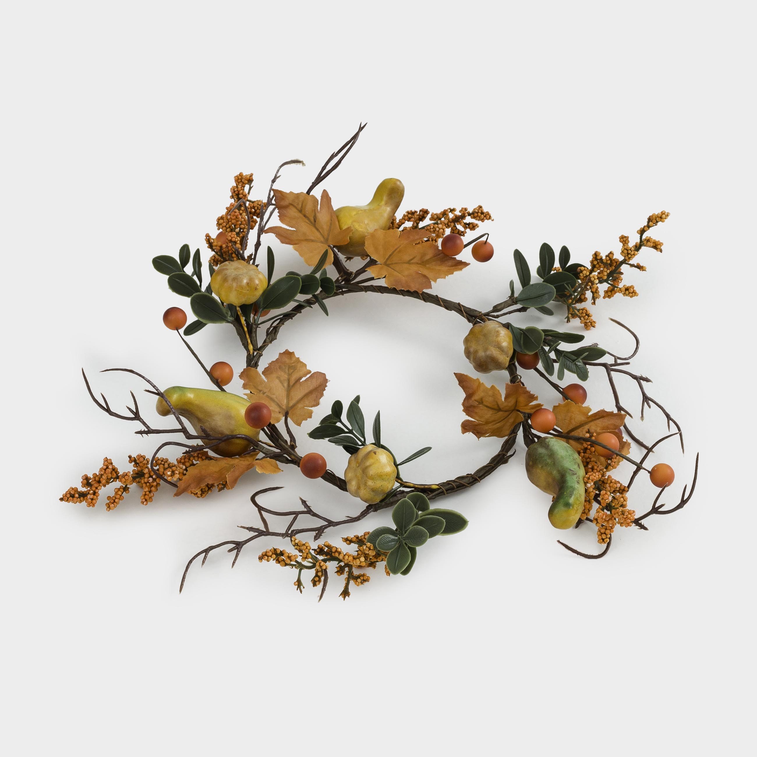 Венок декоративный, 14 см, пенопласт/полиэстер, Краски осени, Forest symphony decor, image-4