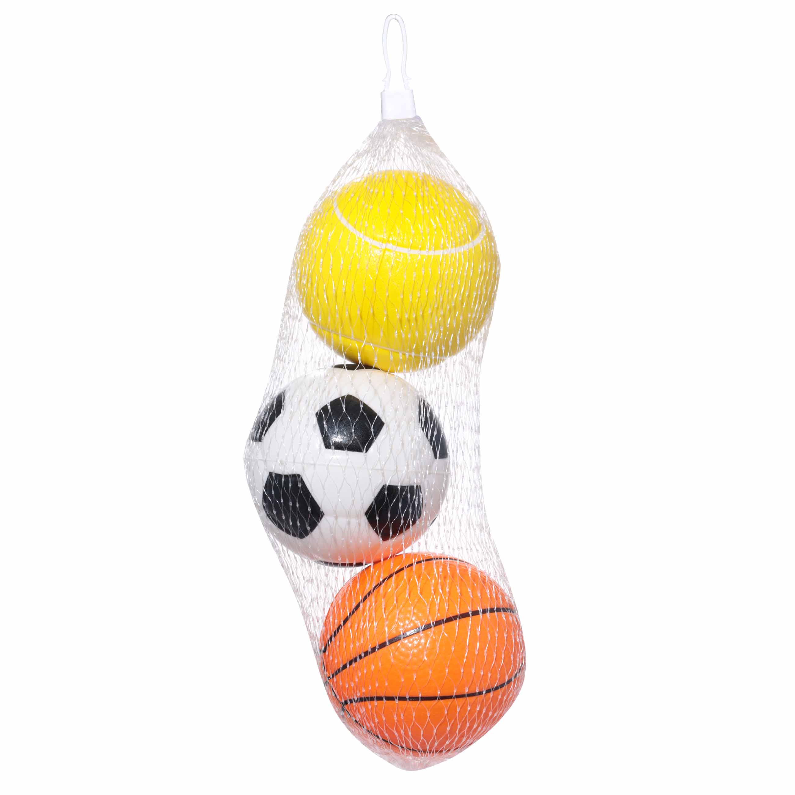 Мяч, 6 см, 3 шт, полиуретан, цветной, Футбол/Баскетбол/Теннис, Game изображение № 2
