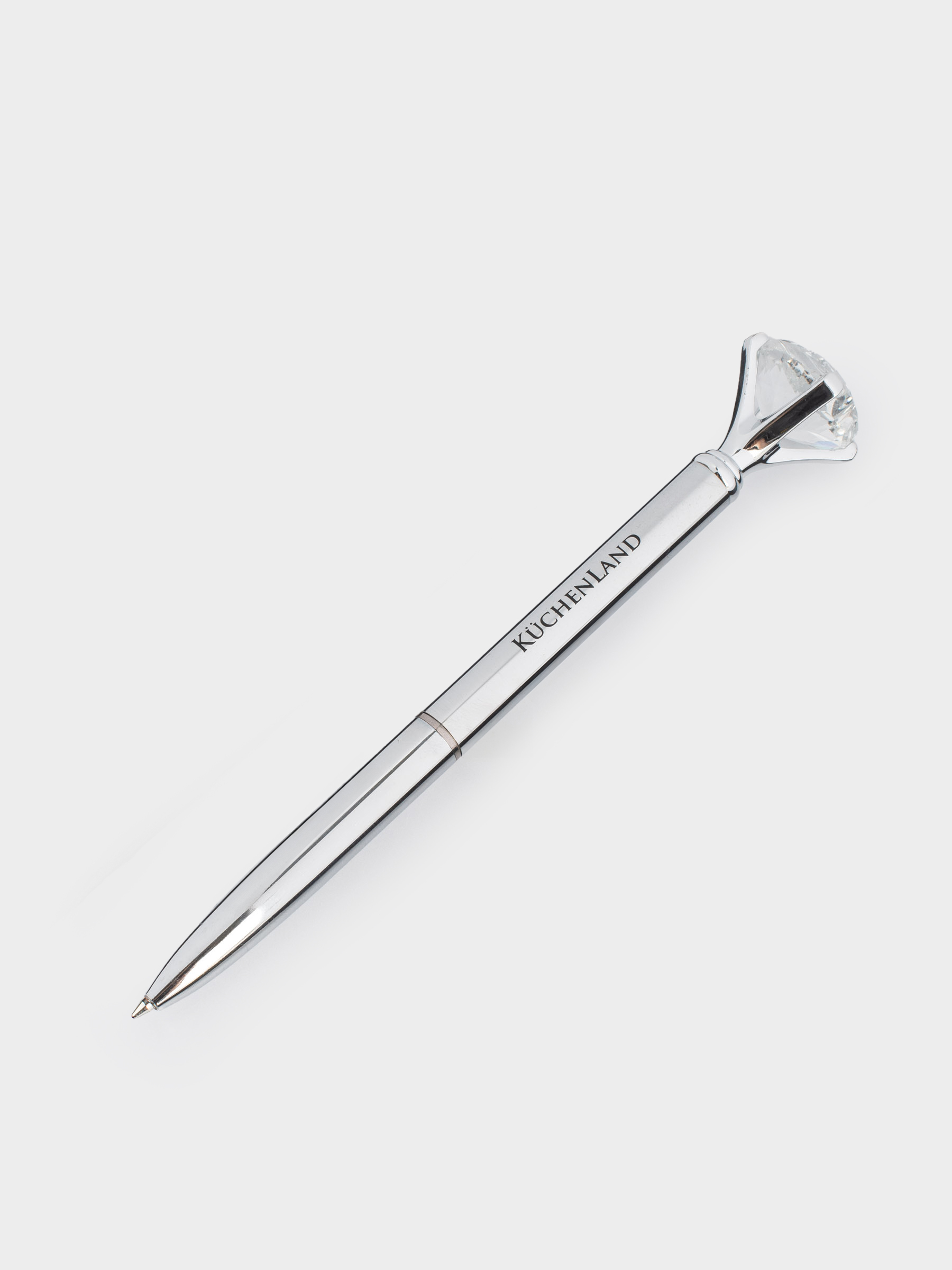 Ручка шариковая, 14 см, с фигуркой, сталь, серебристая, Кристалл, Draw figure, image-2