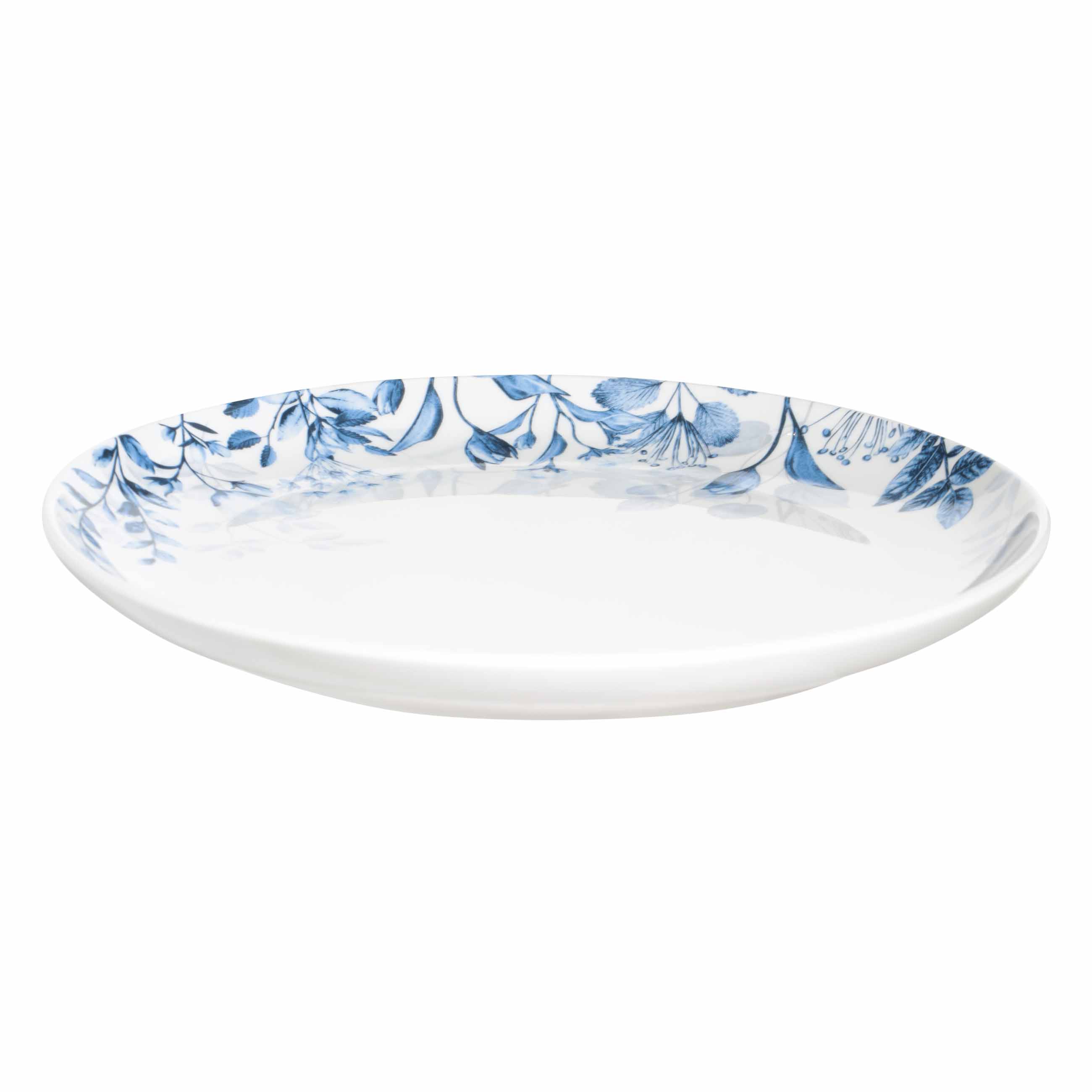 Тарелка закусочная, 21 см, 2 шт, фарфор N, белая, Синие цветы, Royal flower изображение № 3