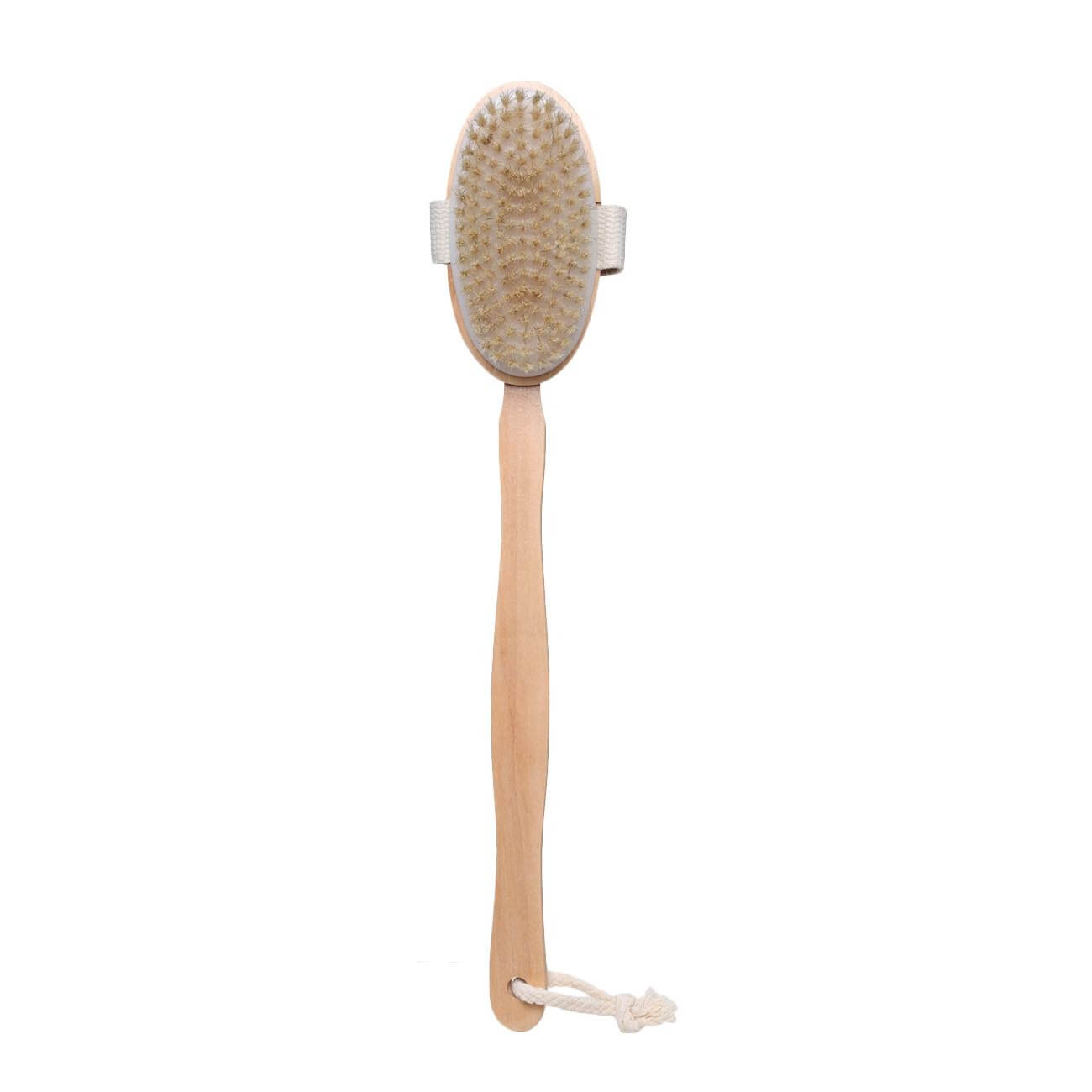 Щетка для сухого массажа, 40 см, с держателем, дерево/нейлон, Bamboo spa щетка для сухого массажа натуральная щетина 79 пучков