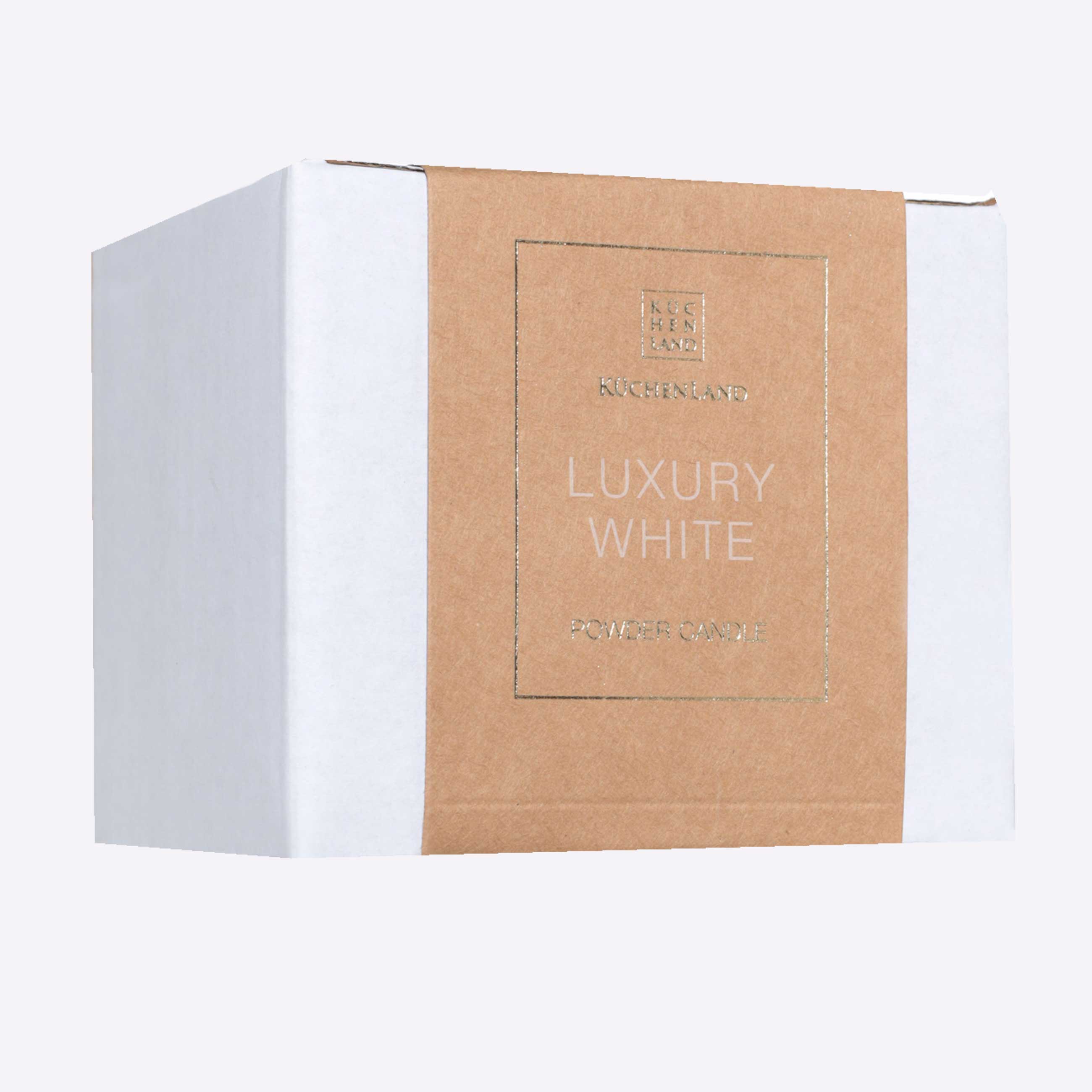 Свеча, 11 см, насыпная, в подсвечнике, Luxury white изображение № 4